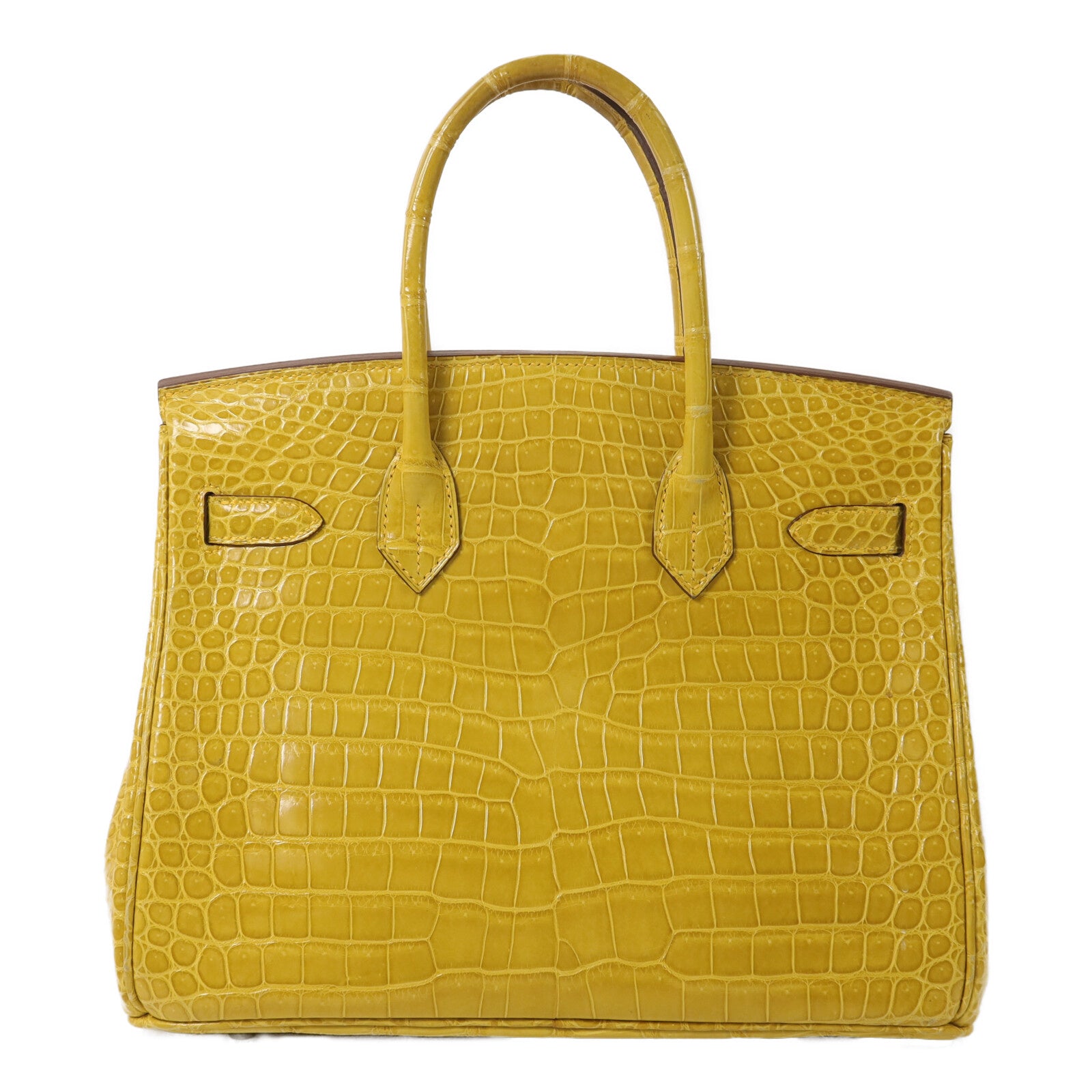 HERMES 鱷魚皮革Birkin 30手挽袋Jaune Ambre