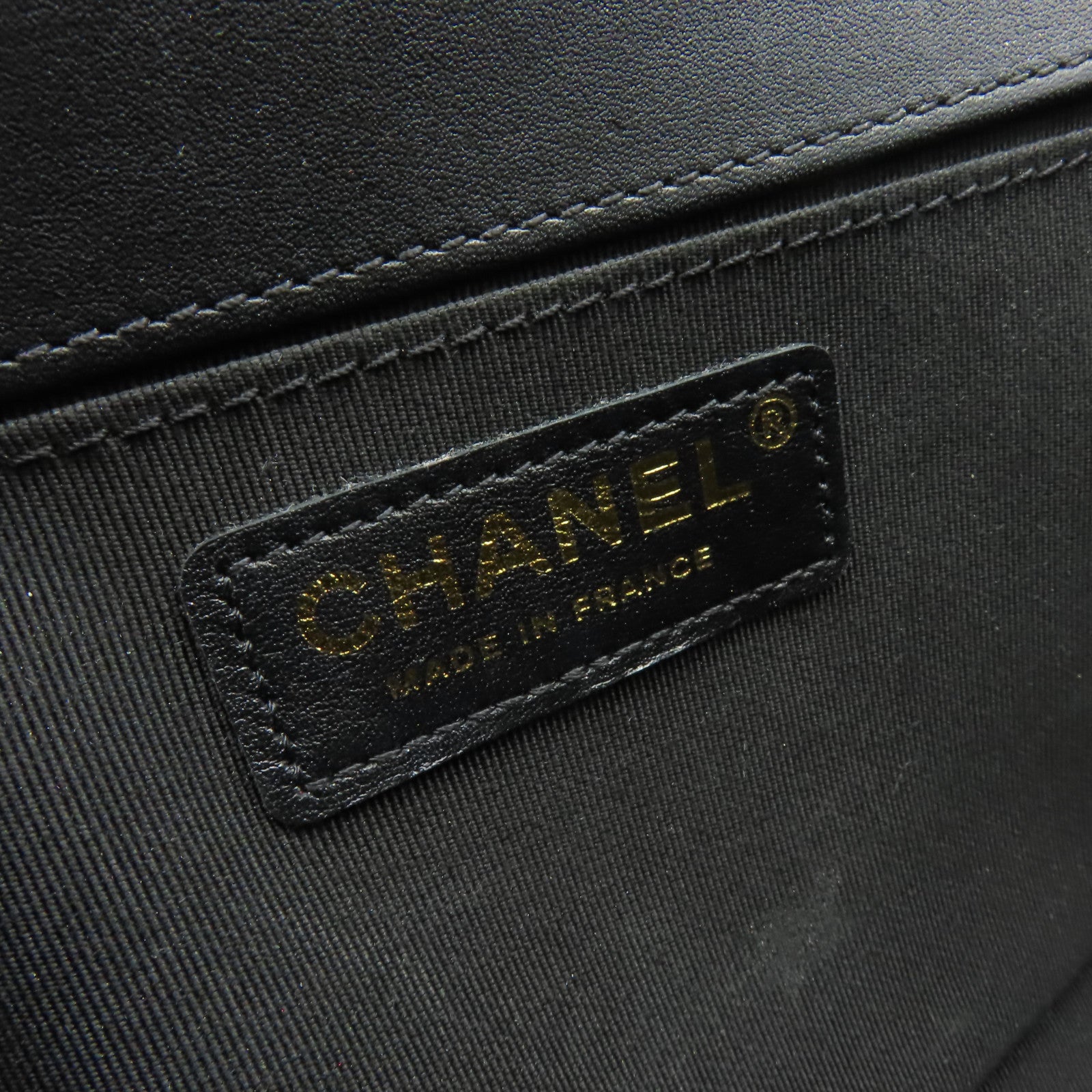 CHANEL 【激減優惠】斜紋羊皮皮革Boy Chanel 25cmShoulder Bag金扣鏈帶肩背袋黑色