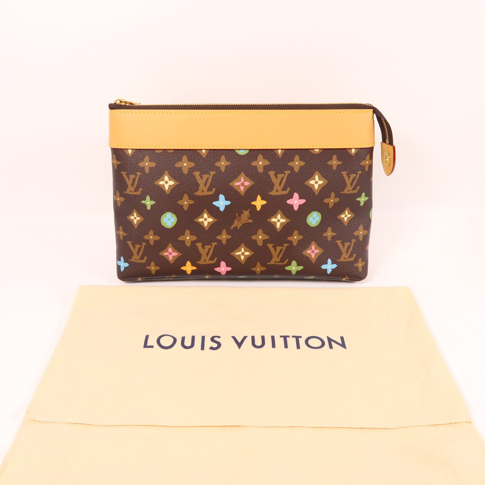 LOUIS VUITTON Monogram Craggy Pochette Voyage Souple金扣手拿包