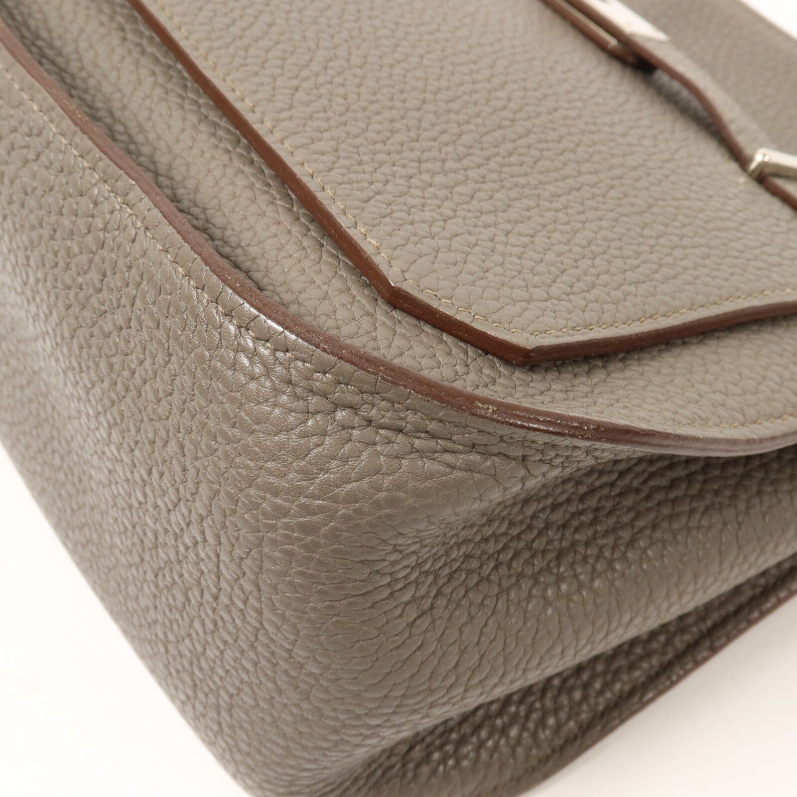 HERMES Togo皮革Jypsiere 28肩背袋Etain