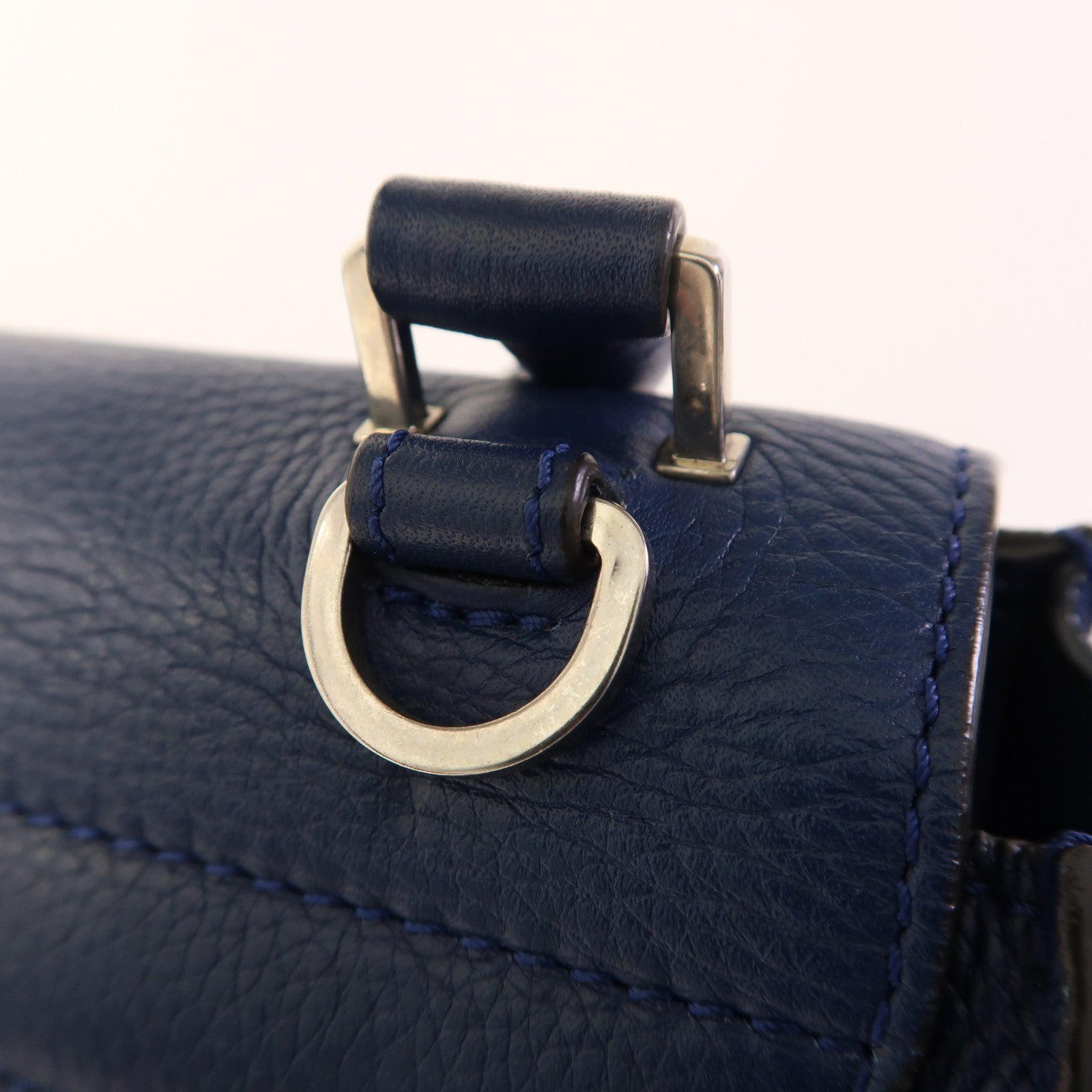 CELINE 牛皮皮革Trapeze銀扣手挽肩背兩用袋