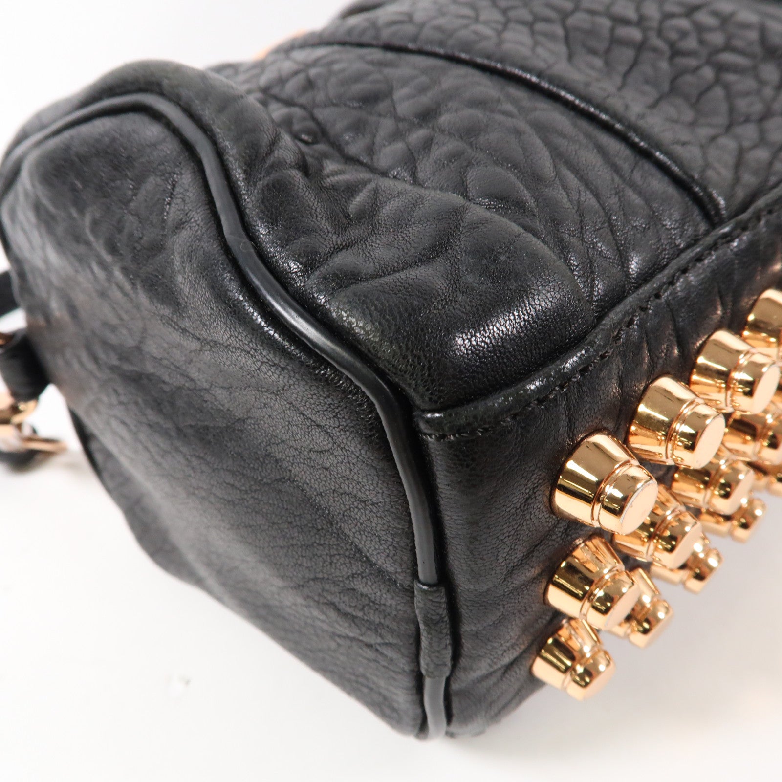 SELECTION 牛皮皮革2 Way Shoulder Bag金扣手挽肩背兩用袋黑色