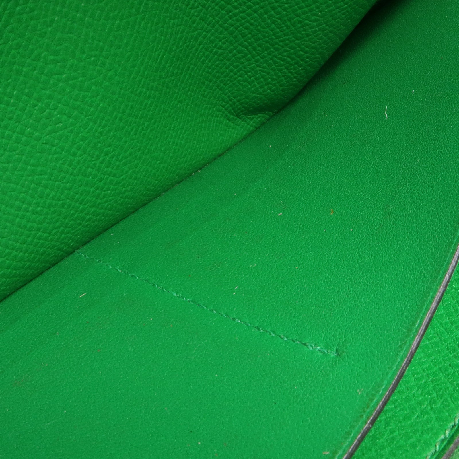 HERMES Epsom皮革Kelly Long Wallet銀扣長錢包Bambou