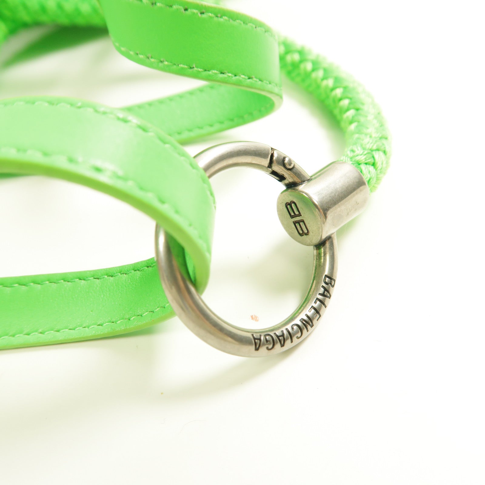 BALENCIAGA SHW Ibia Small Logo 2Way Shoulder Hand Bag Nylon 695612 Green