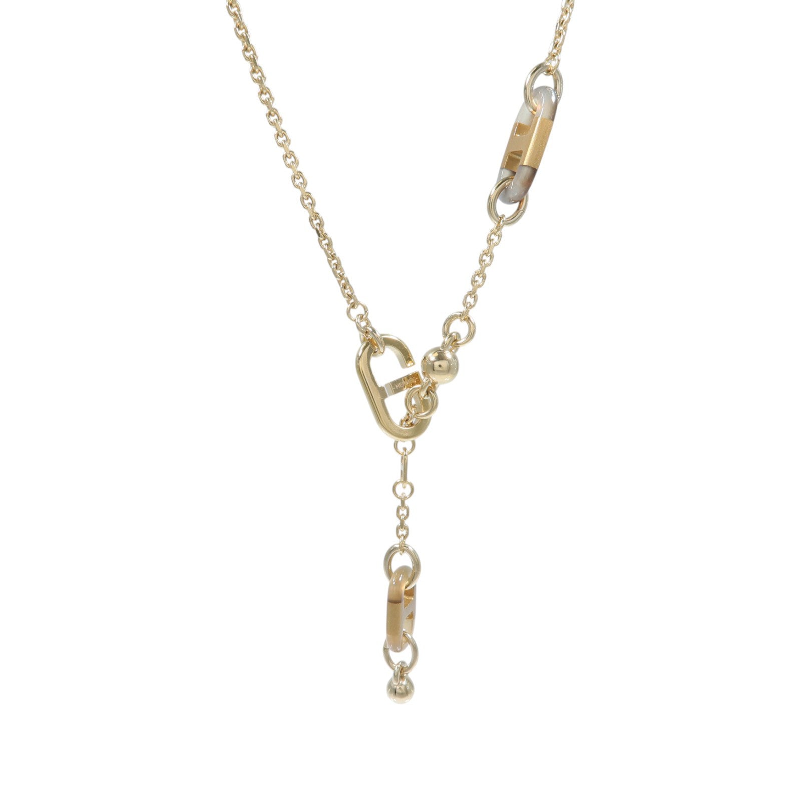 HERMES 金屬/水牛角Sur Mer Necklace Small項鍊