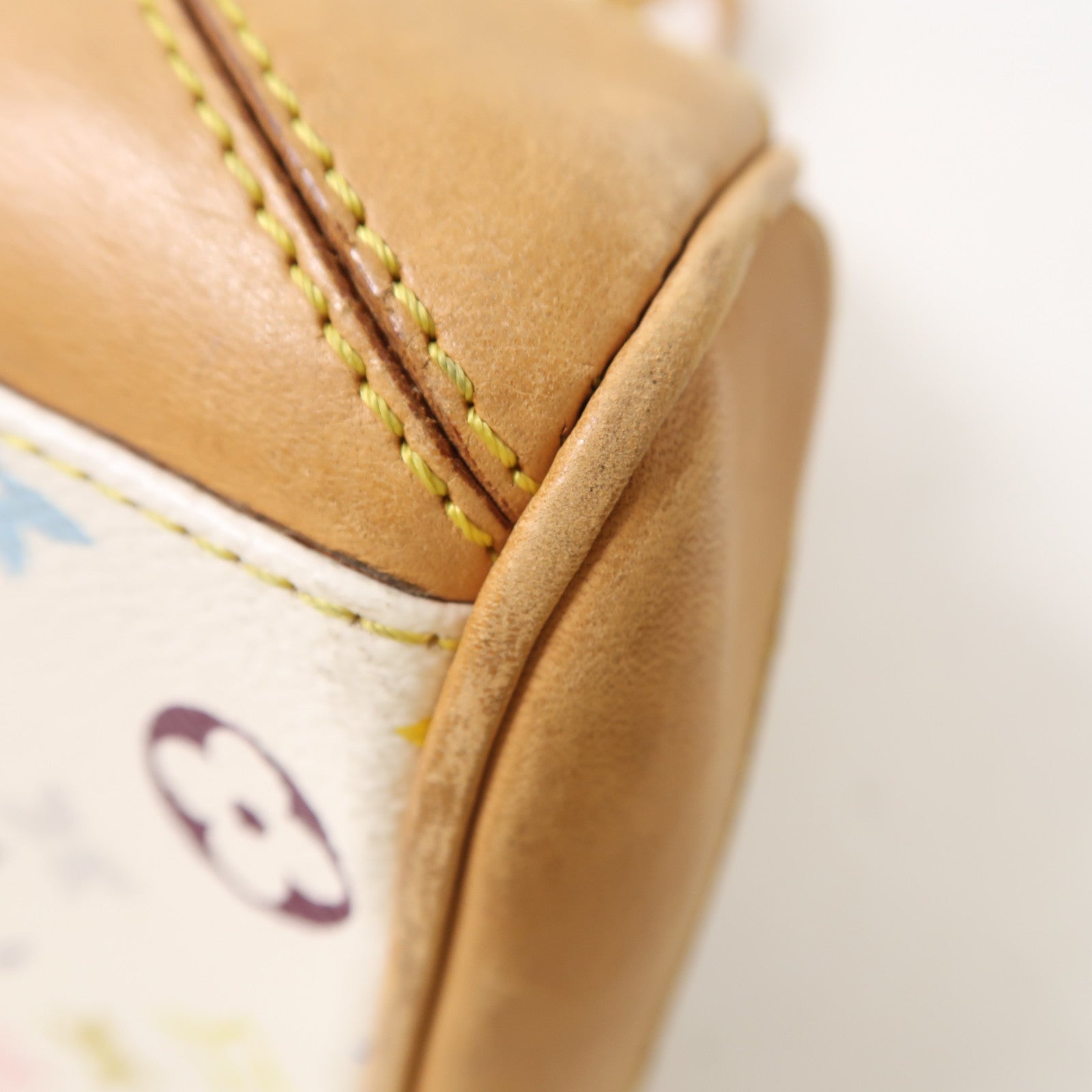 LOUIS VUITTON Monogram Multicolore Claudia金扣肩背袋白色/彩色