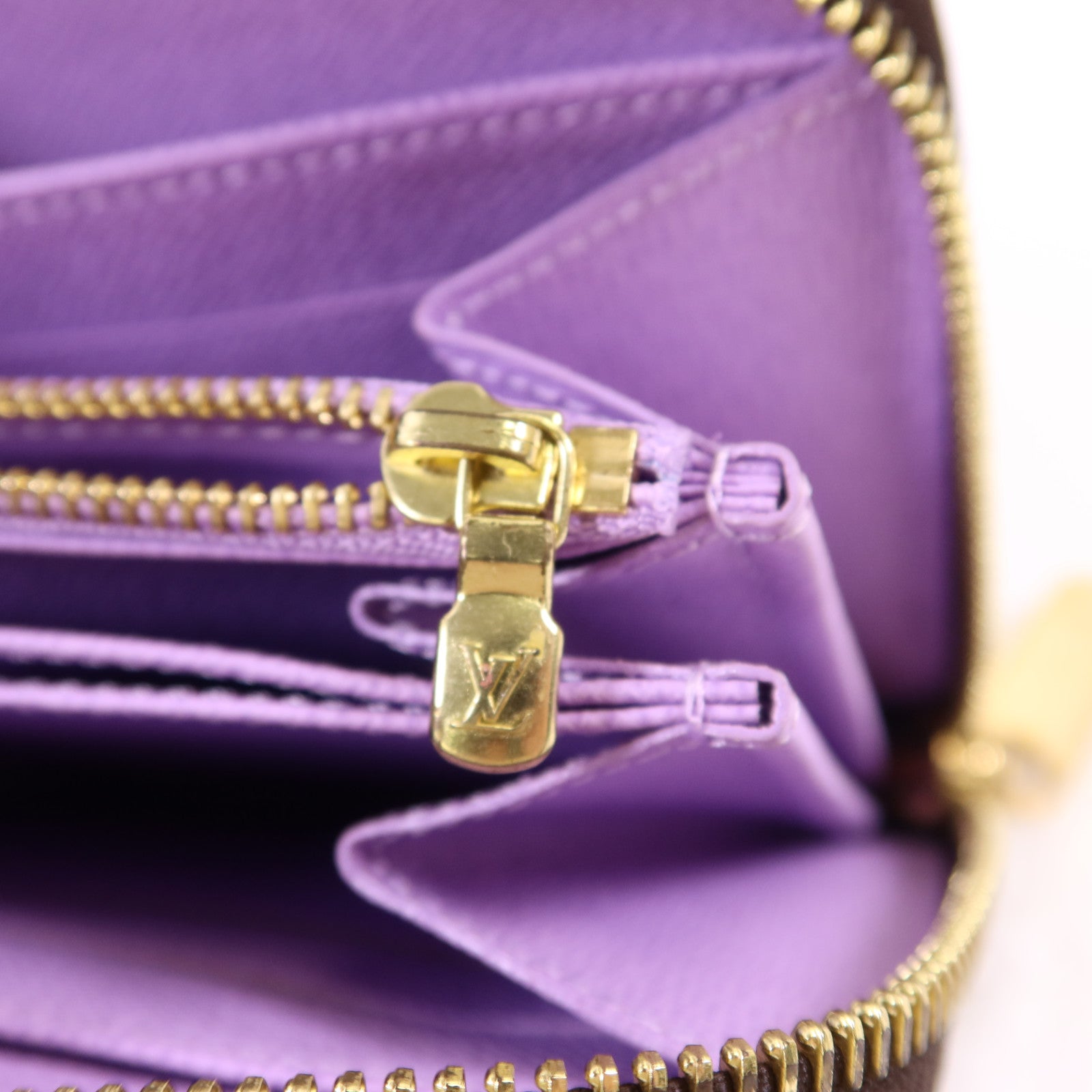 LOUIS VUITTON Damier Ebene Zippy Wallet金扣長錢包