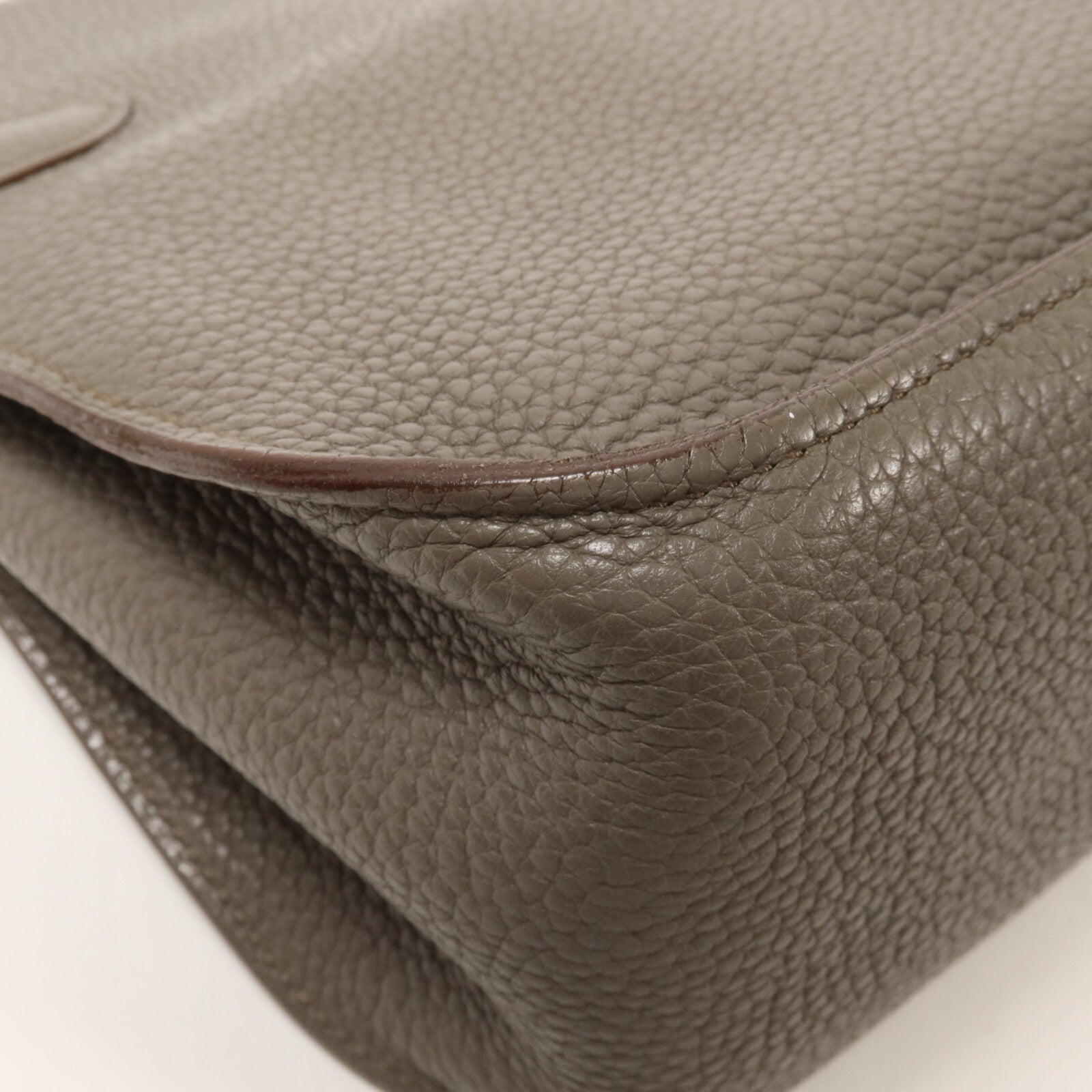 HERMES Togo皮革Jypsiere 28肩背袋Etain