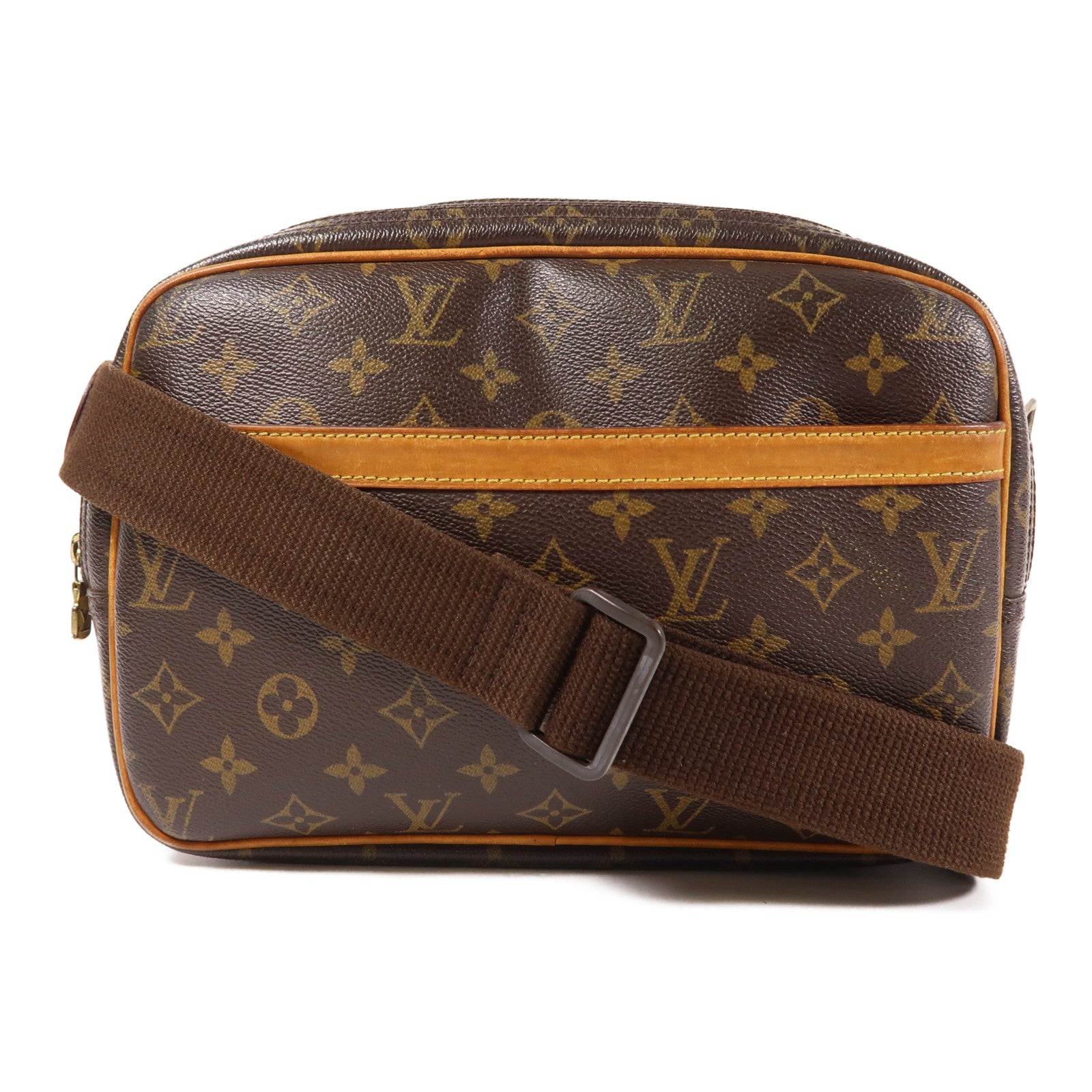 LOUIS VUITTON Monogram Reporter PM金扣肩背袋