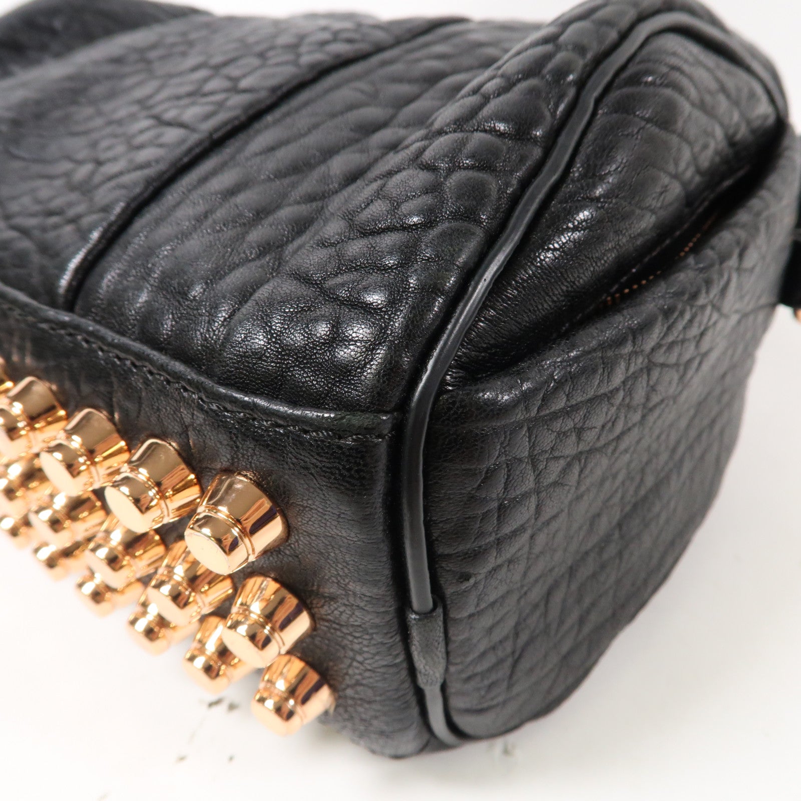 SELECTION 牛皮皮革2 Way Shoulder Bag金扣手挽肩背兩用袋黑色