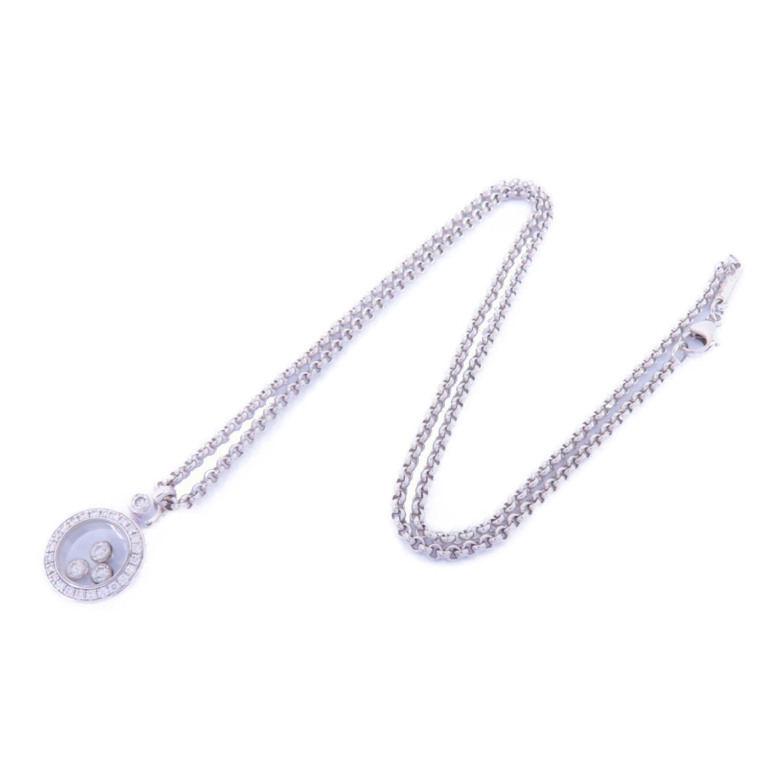 Chopard 18K白金Happy Diamond Icons Pendant Necklace鑽石項鍊