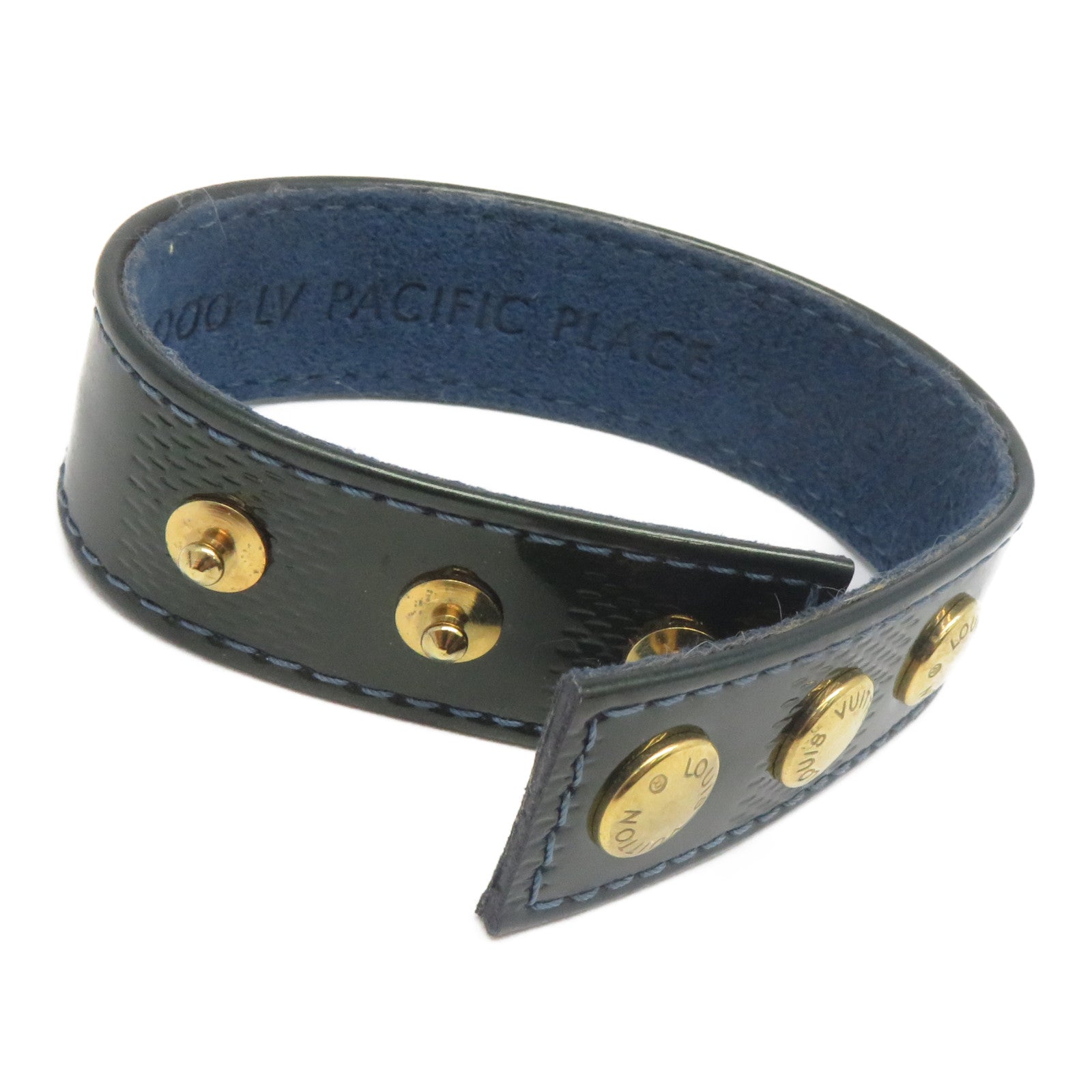 LOUIS VUITTON 【激減優惠】Damier Vernis Bracelet金扣手鐲綠色