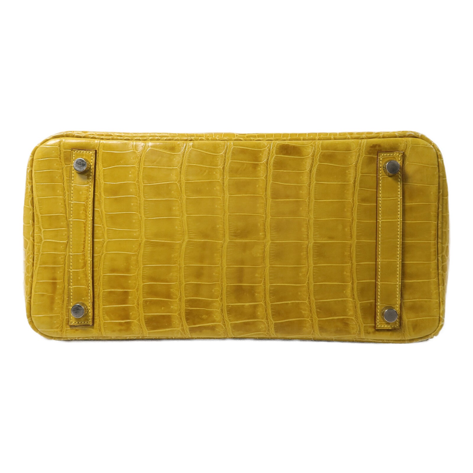 HERMES 鱷魚皮革Birkin 30手挽袋Jaune Ambre