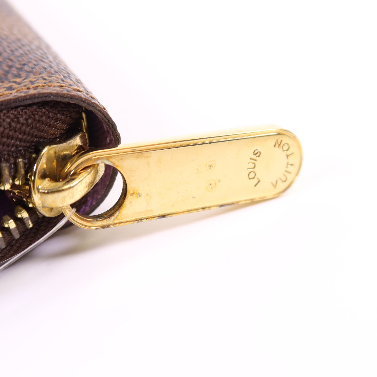 LOUIS VUITTON Damier Ebene Zippy Wallet金扣長錢包