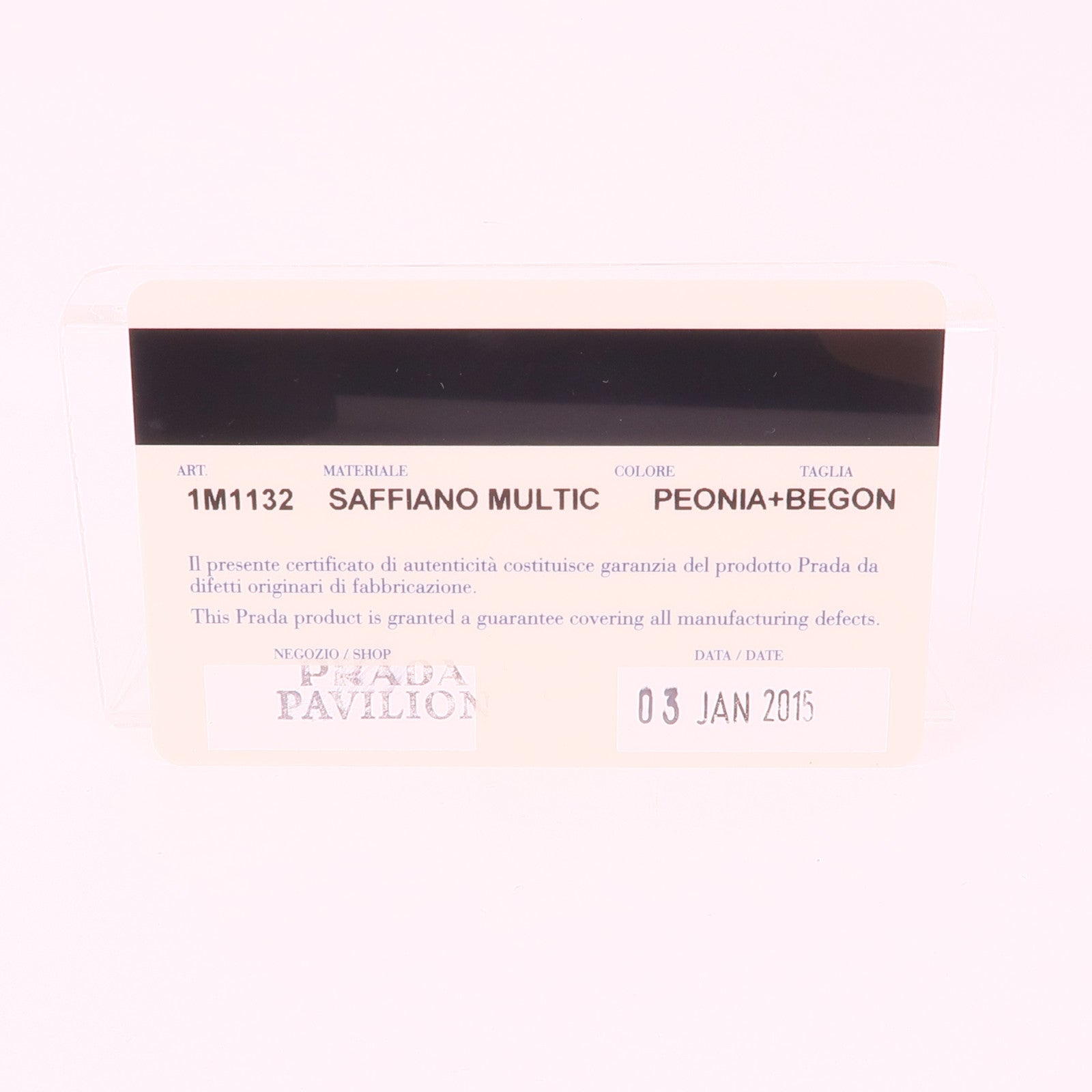 PRADA GHW Long Button Wallet 1M1132 Saffiano Leather Pink