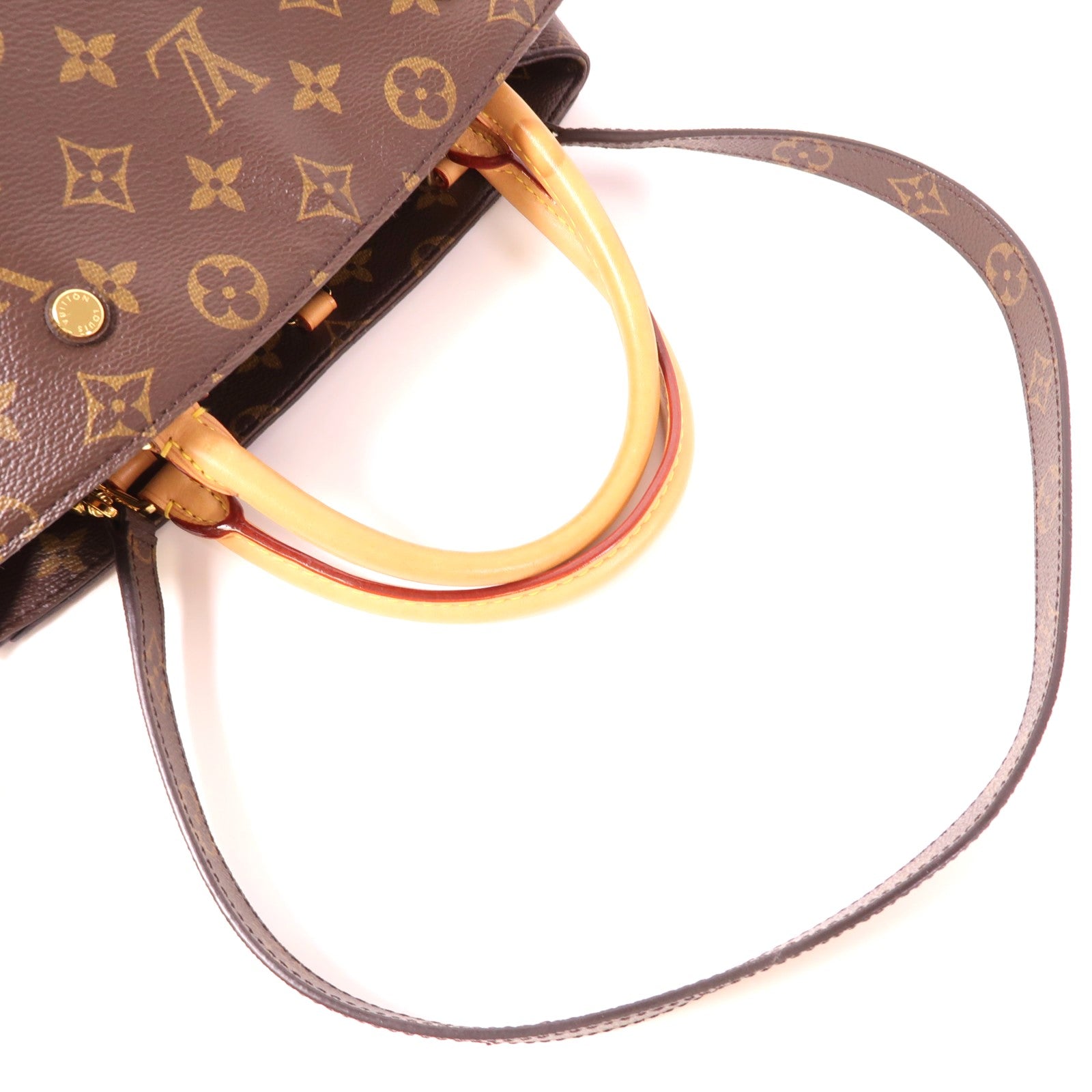 LOUIS VUITTON Monogram Montaigne MM金扣手挽肩背兩用袋