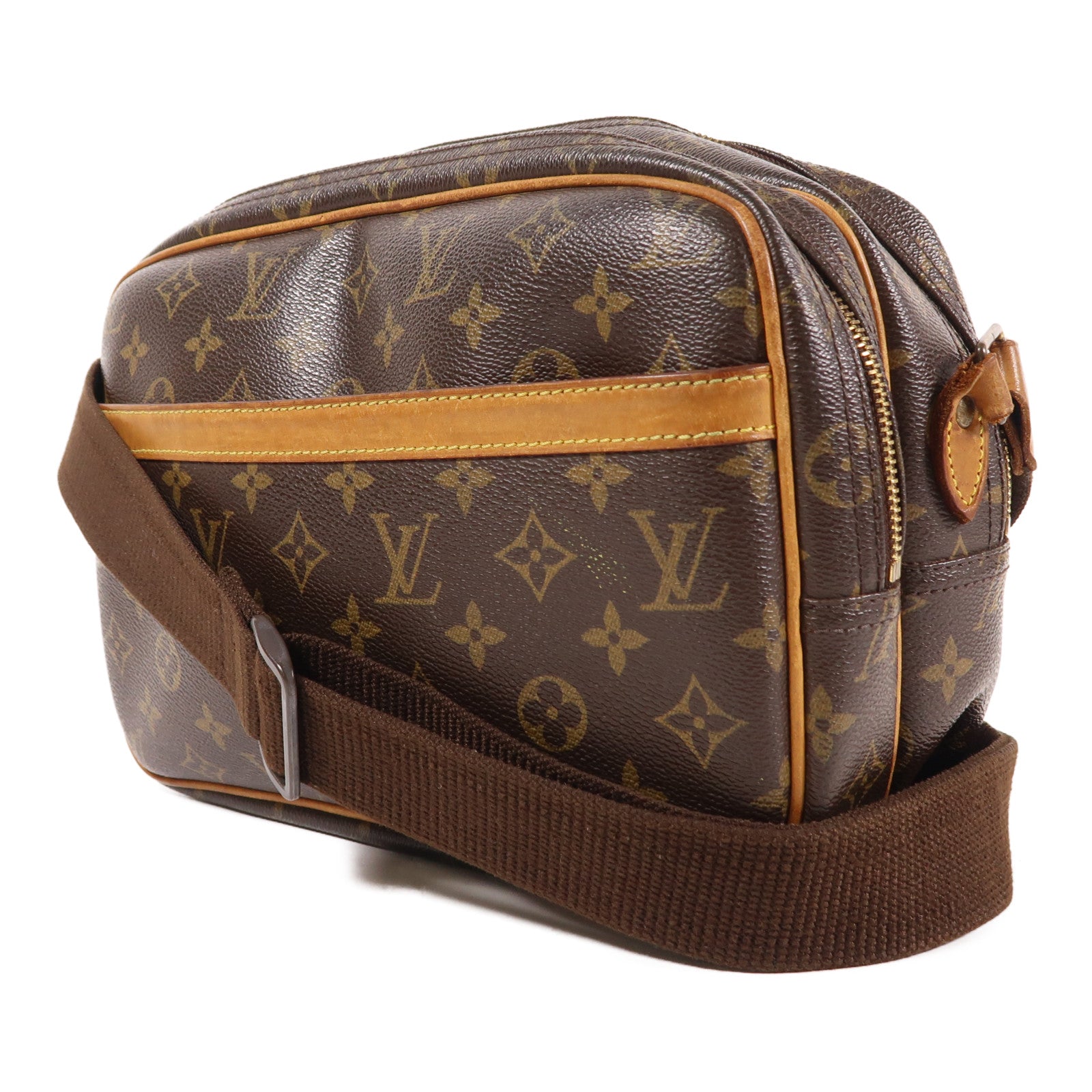 LOUIS VUITTON Monogram Reporter PM金扣肩背袋