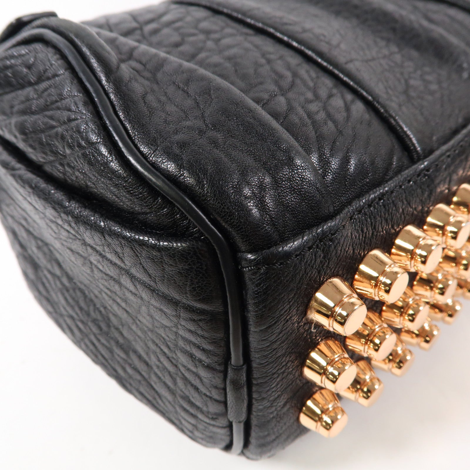 SELECTION 牛皮皮革2 Way Shoulder Bag金扣手挽肩背兩用袋黑色