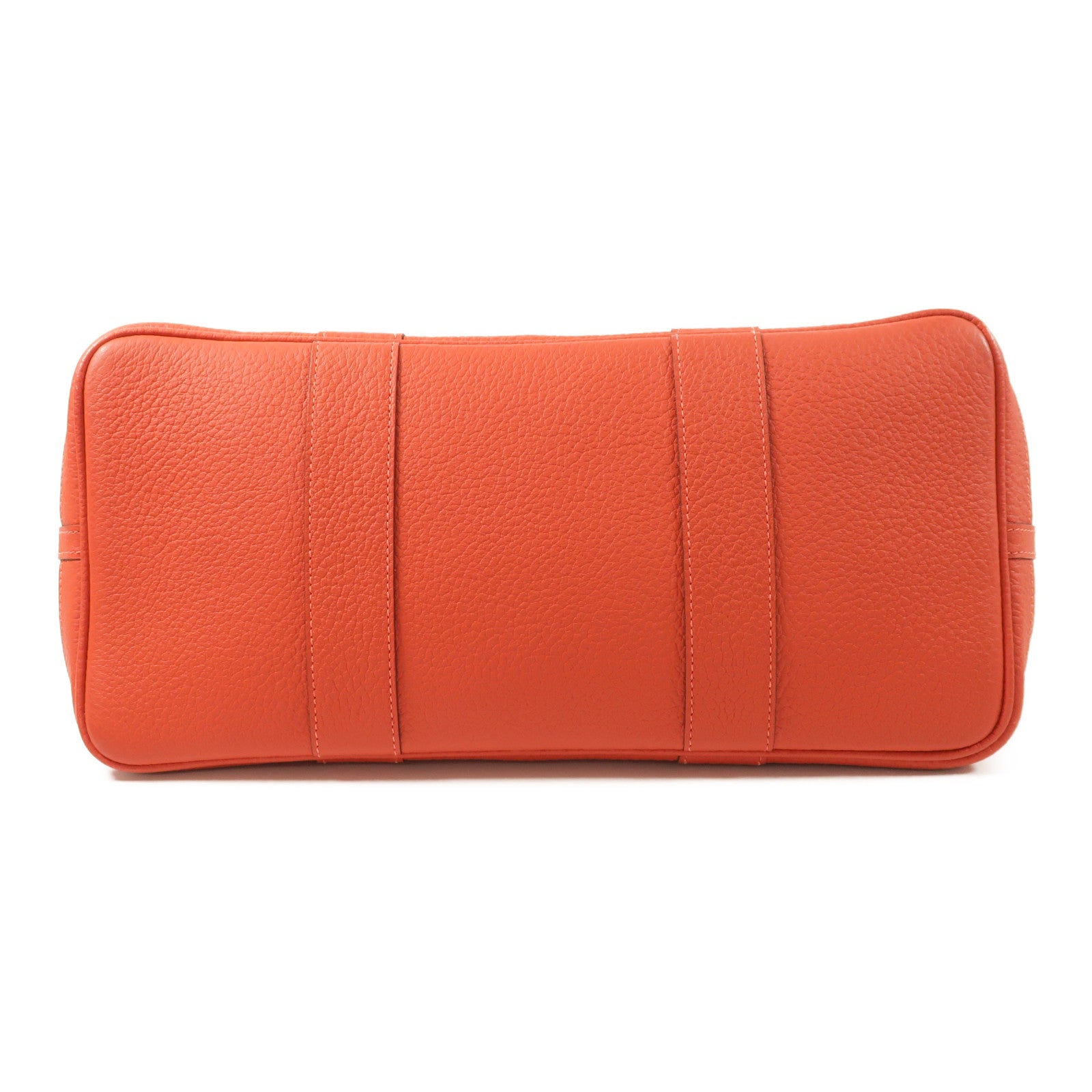 HERMES Negonda皮革Garden Party PM銀扣手挽袋Rouge Pivoine