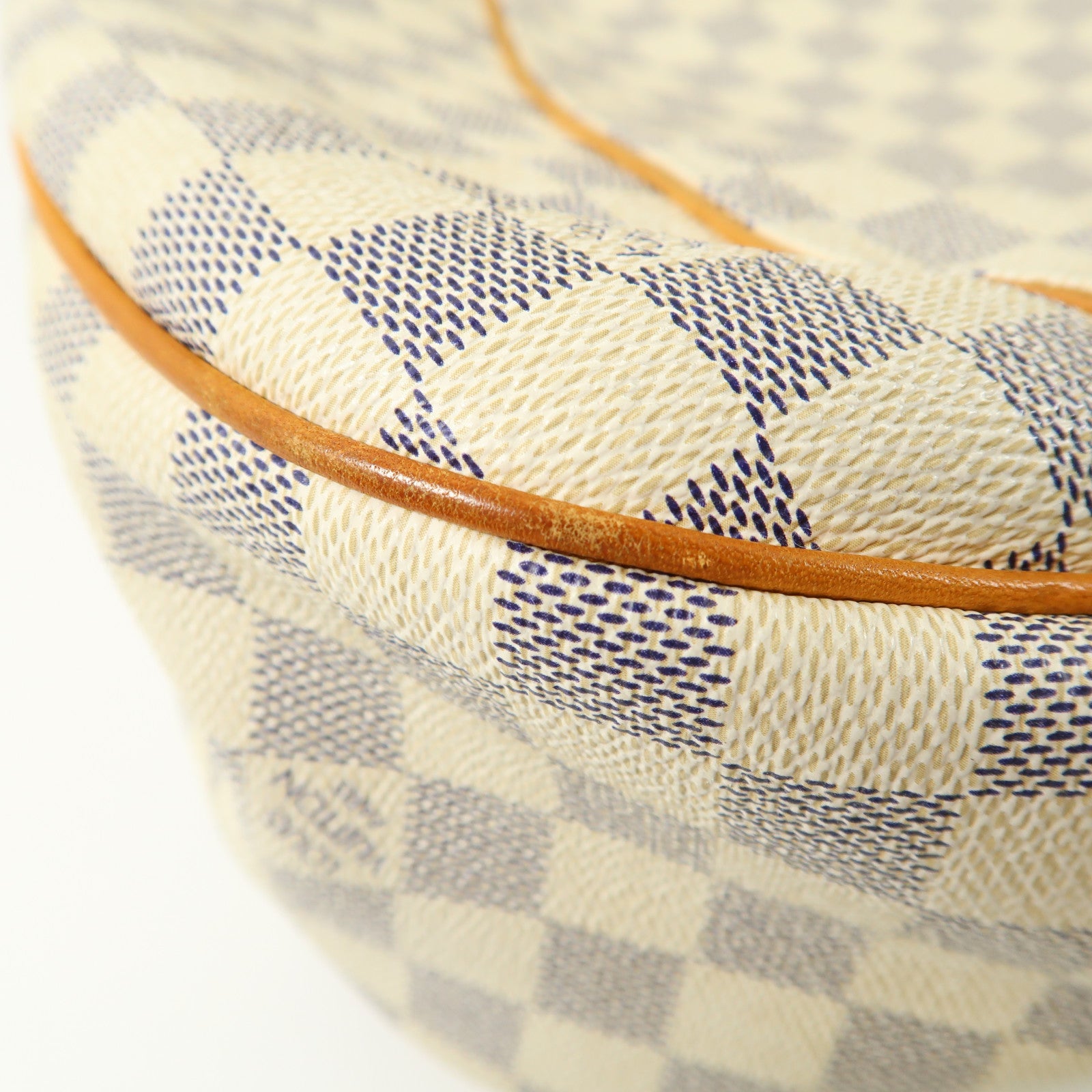 LOUIS VUITTON Damier Azur Galliera PM金扣肩背袋白色