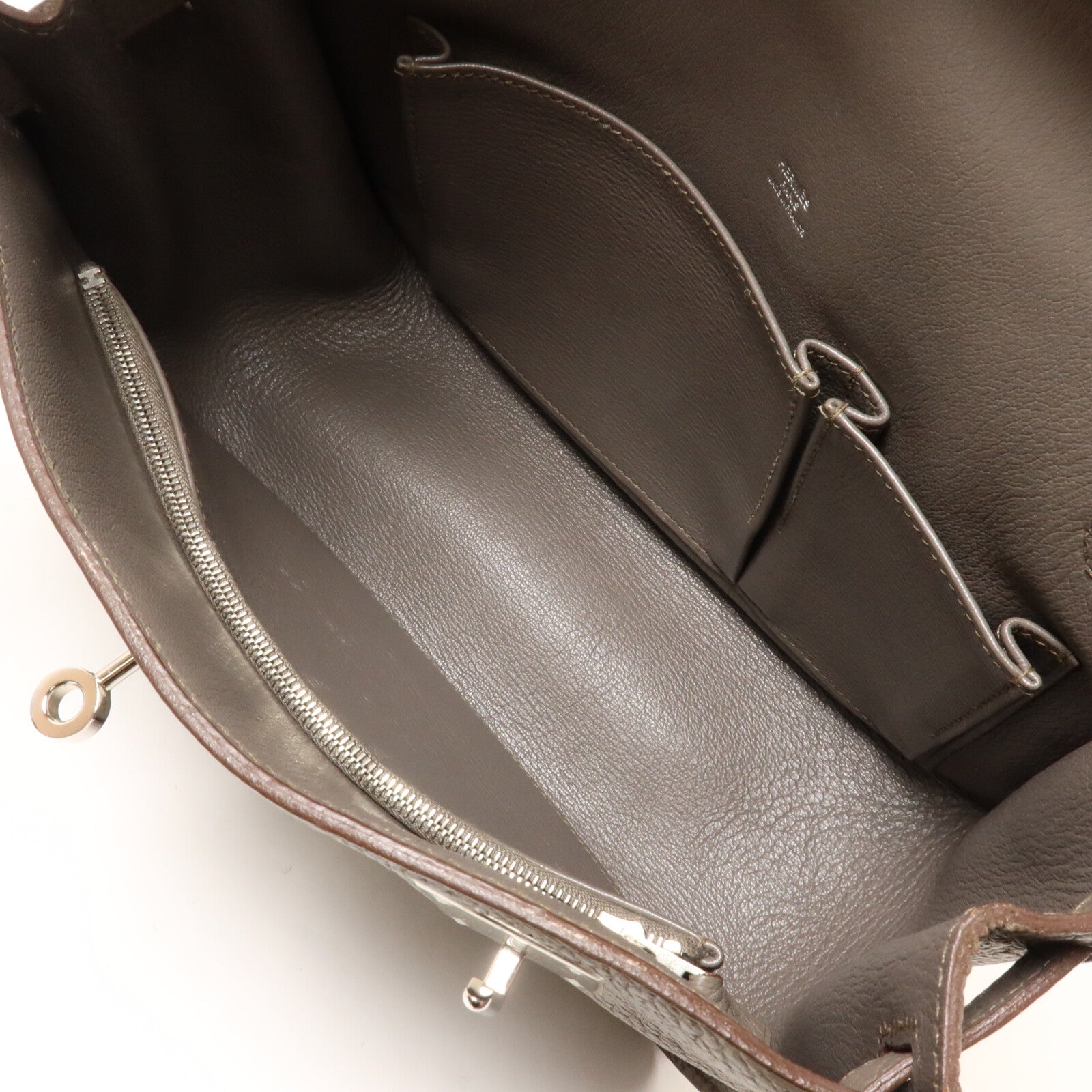 HERMES Togo皮革Jypsiere 28肩背袋Etain