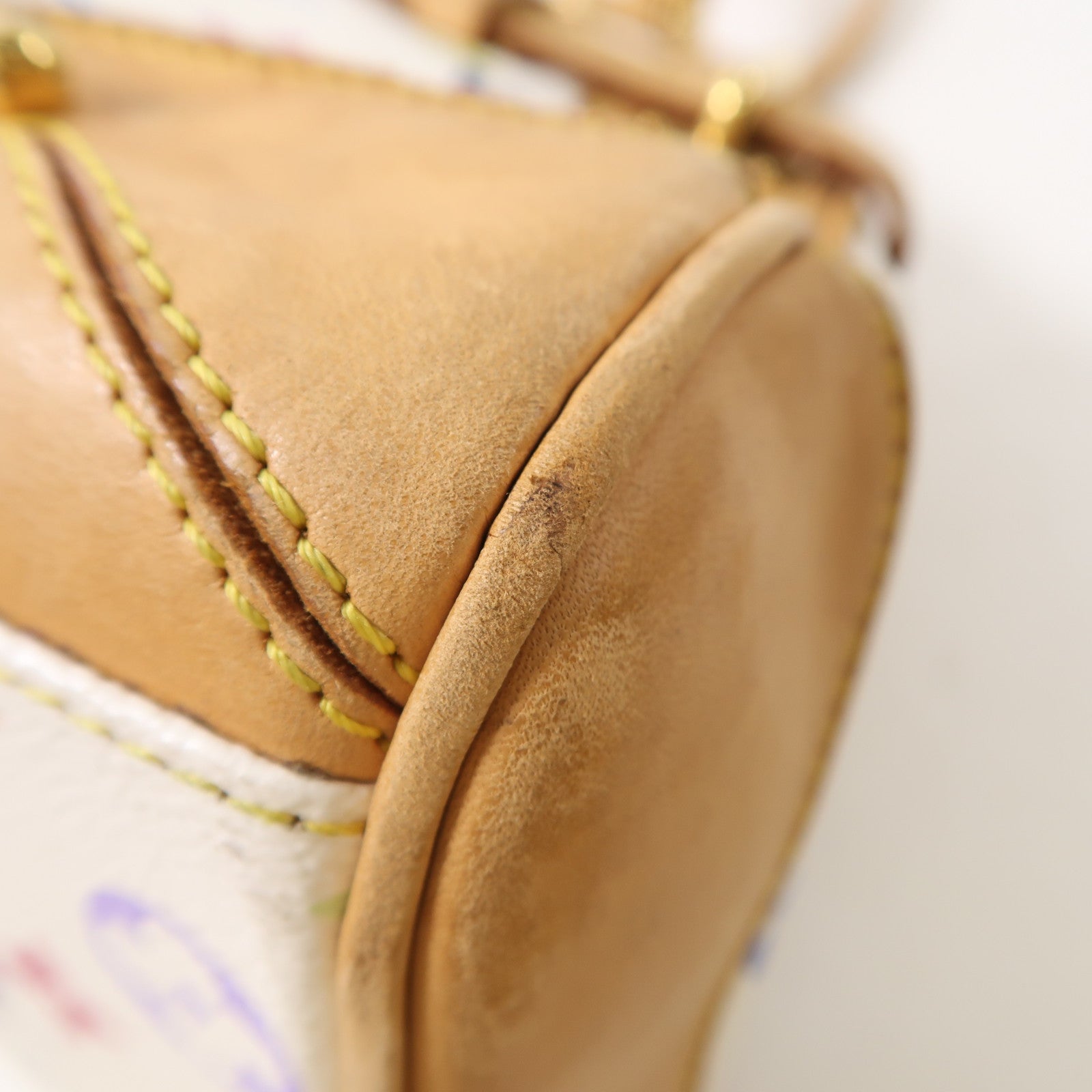 LOUIS VUITTON Monogram Multicolore Claudia金扣肩背袋白色/彩色