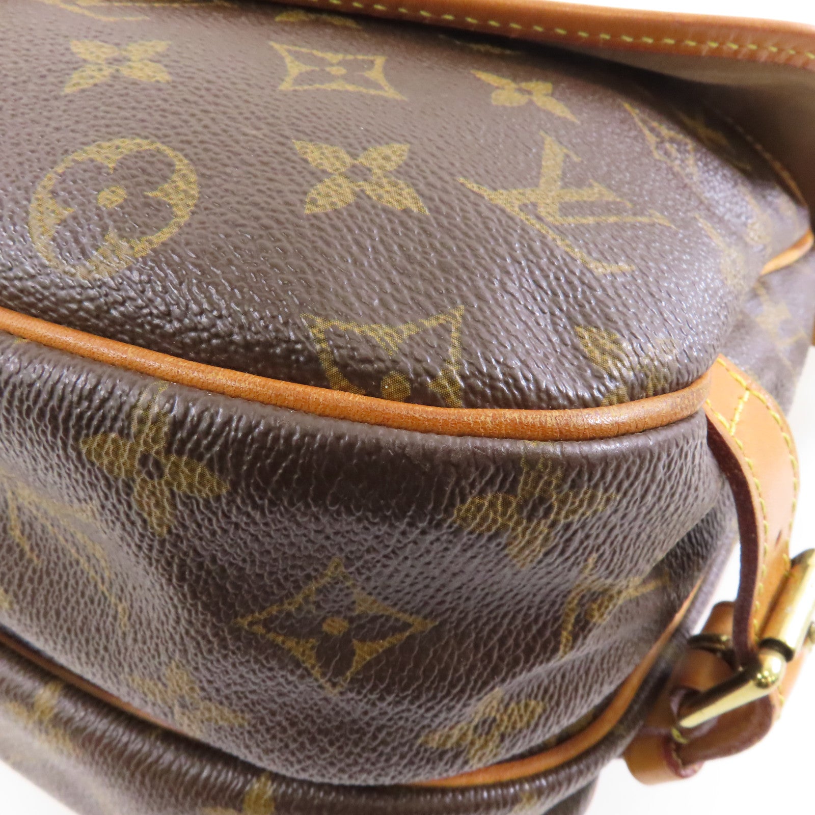 LOUIS VUITTON Monogram Saumur 30金扣肩背袋棕色