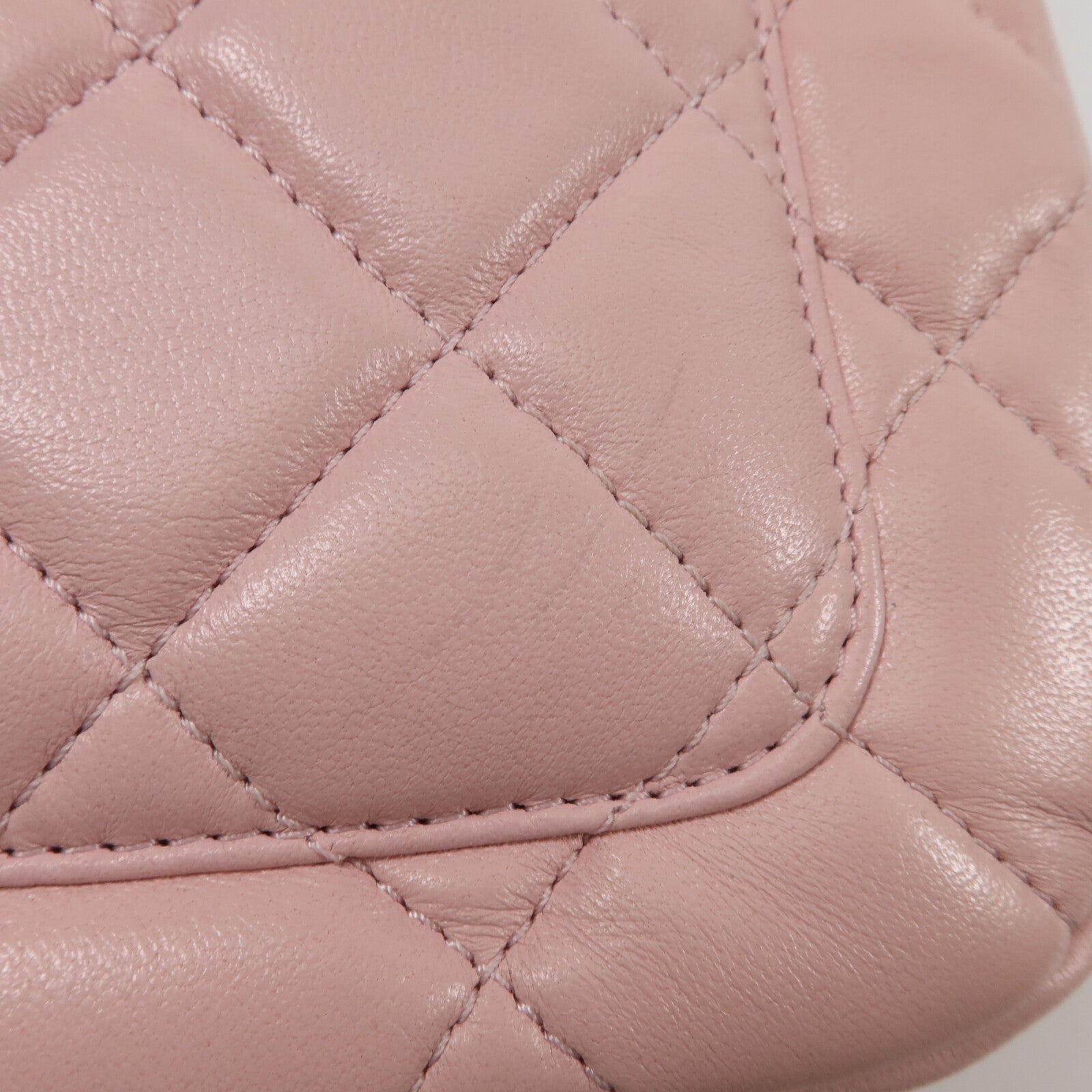 CHANEL 羊皮皮革Mini Handle Flap Bag鏈帶手挽肩背兩用袋