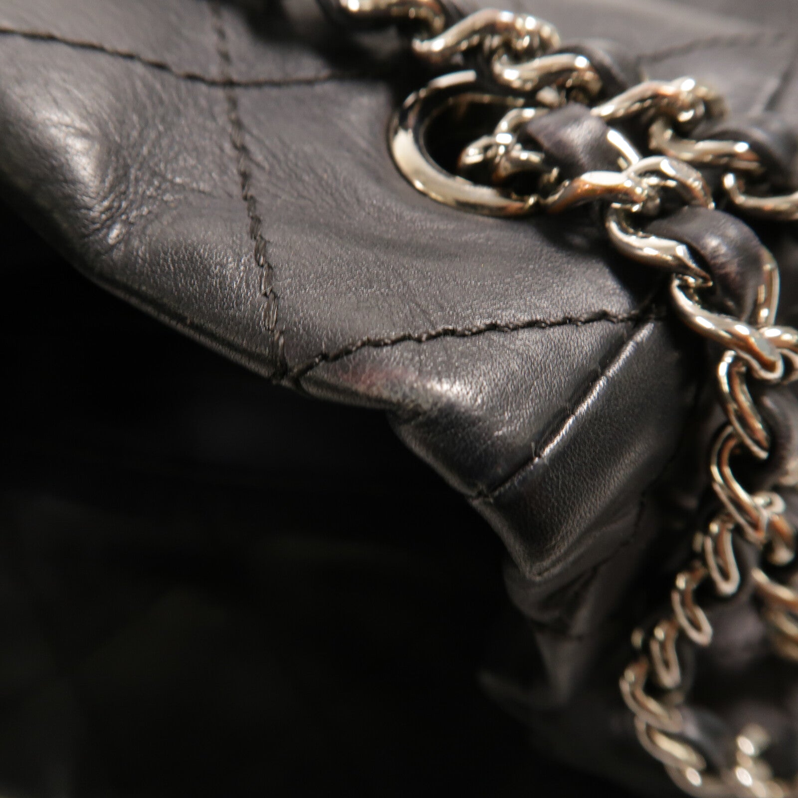CHANEL 牛皮皮革Shoulder Bag鏈帶肩背袋