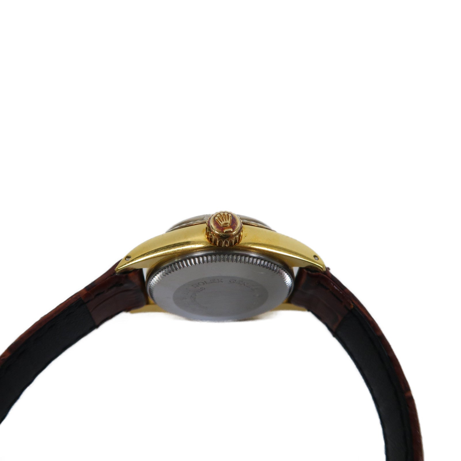 TUDOR 【激減優惠】Princess Oysterdate皮革/18K黃金手錶自動機芯金色