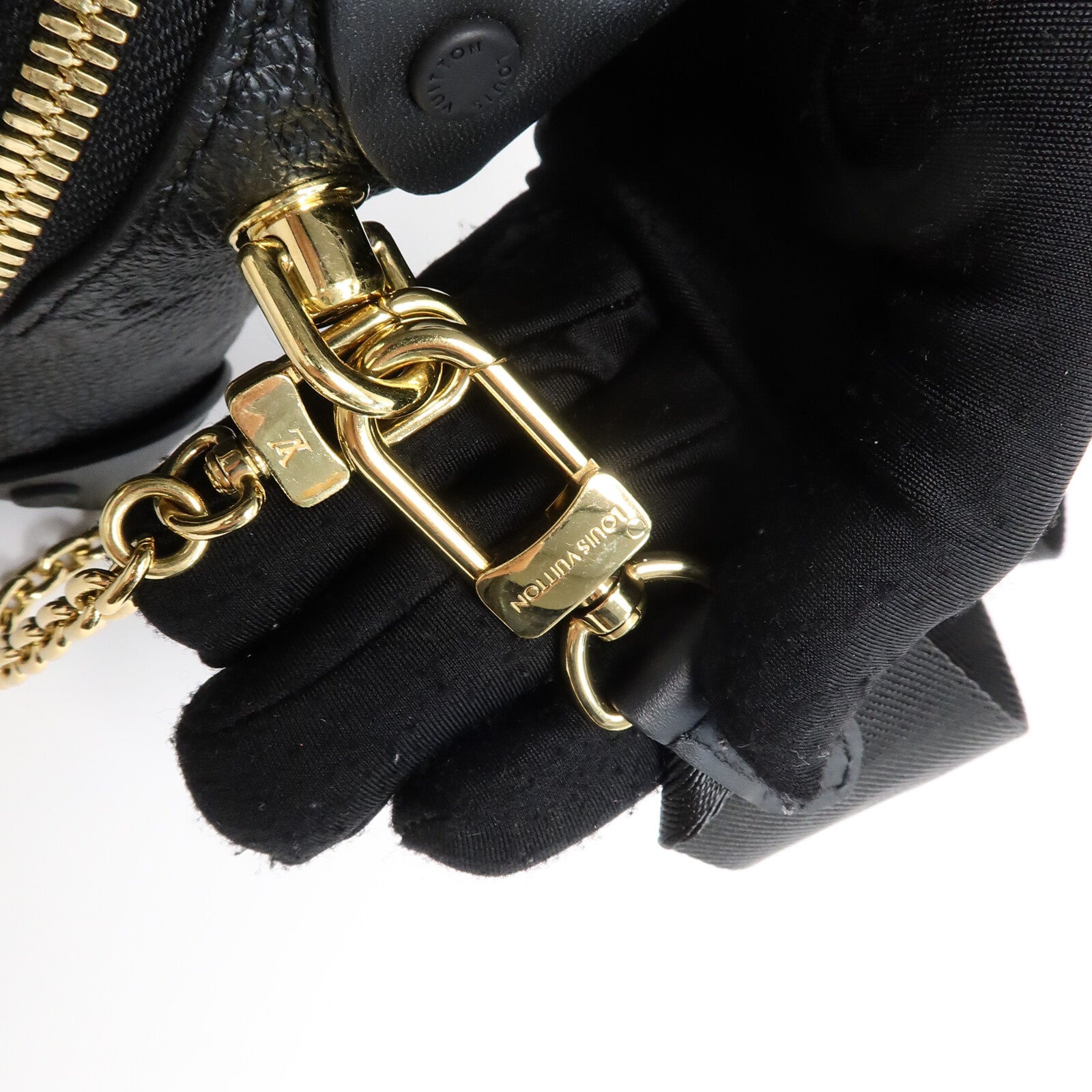 LOUIS VUITTON Monogram Empreinte Petite金扣手挽肩背兩用袋