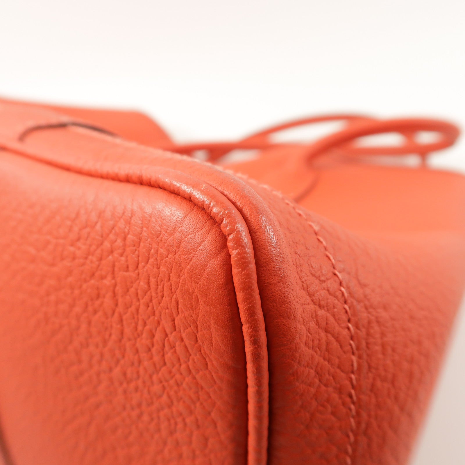HERMES Negonda皮革Garden Party PM銀扣手挽袋Rouge Pivoine
