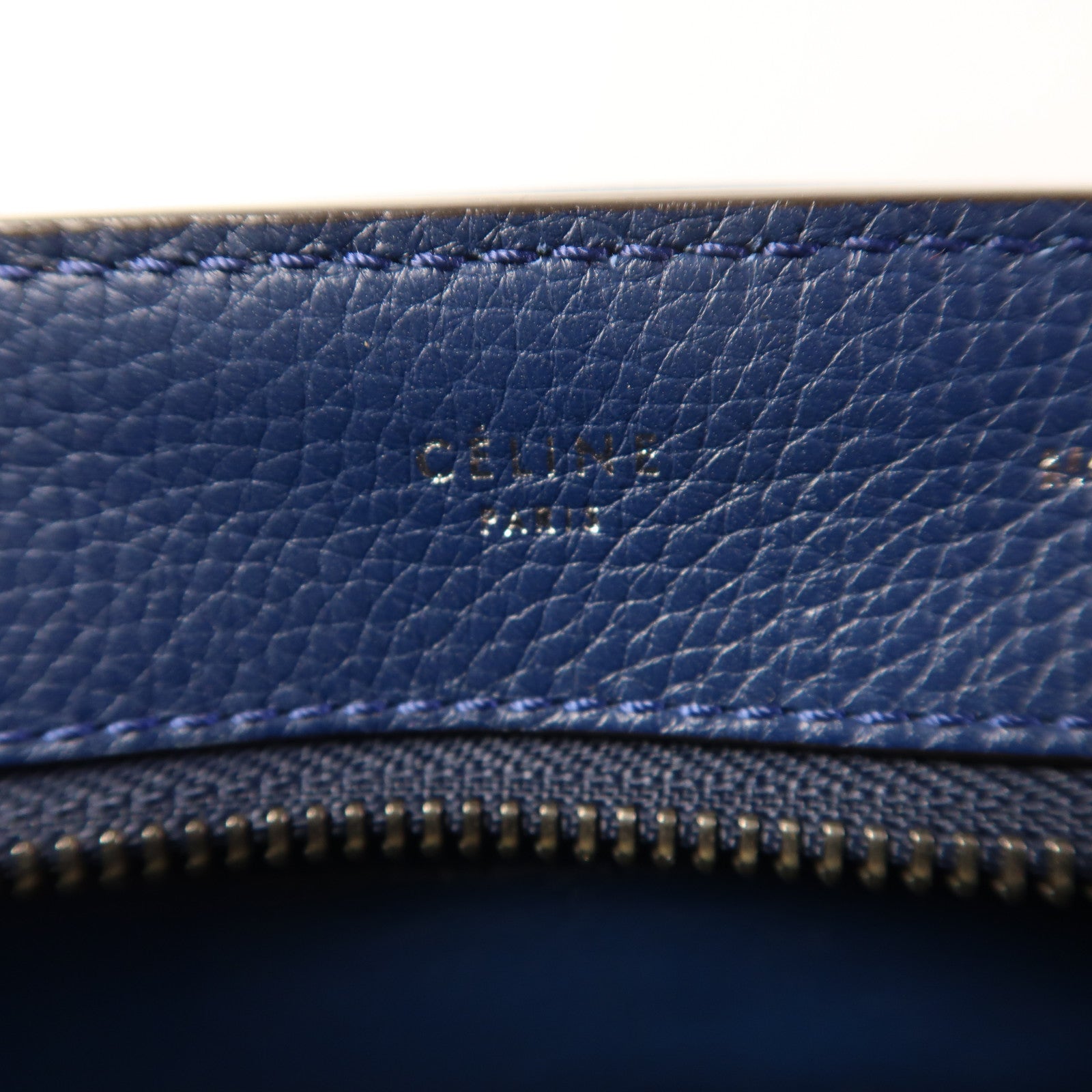 CELINE 牛皮皮革Trapeze銀扣手挽肩背兩用袋