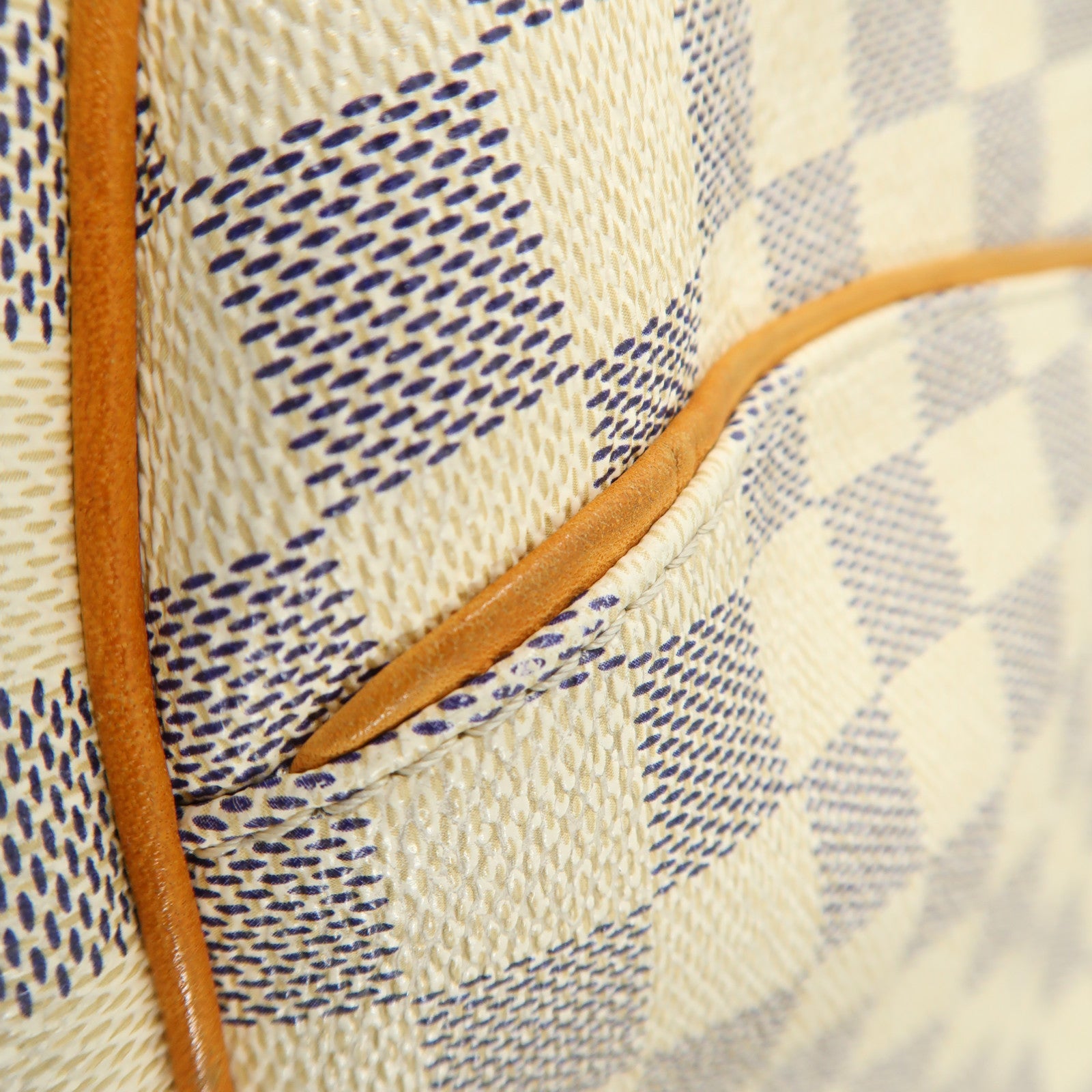 LOUIS VUITTON Damier Azur Galliera PM金扣肩背袋白色