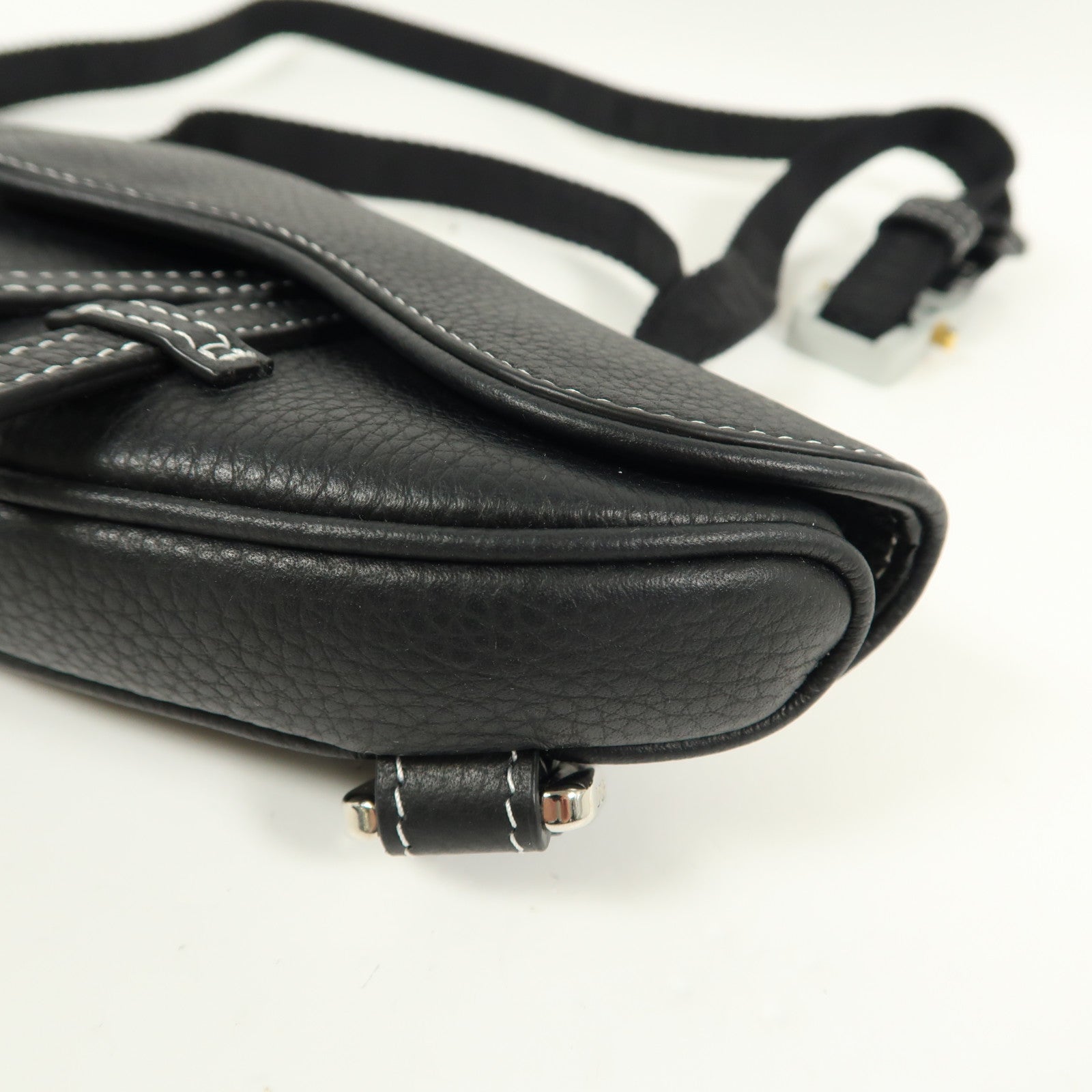 Dior 牛皮皮革Nano Saddle Crossbody銀扣斜孭袋