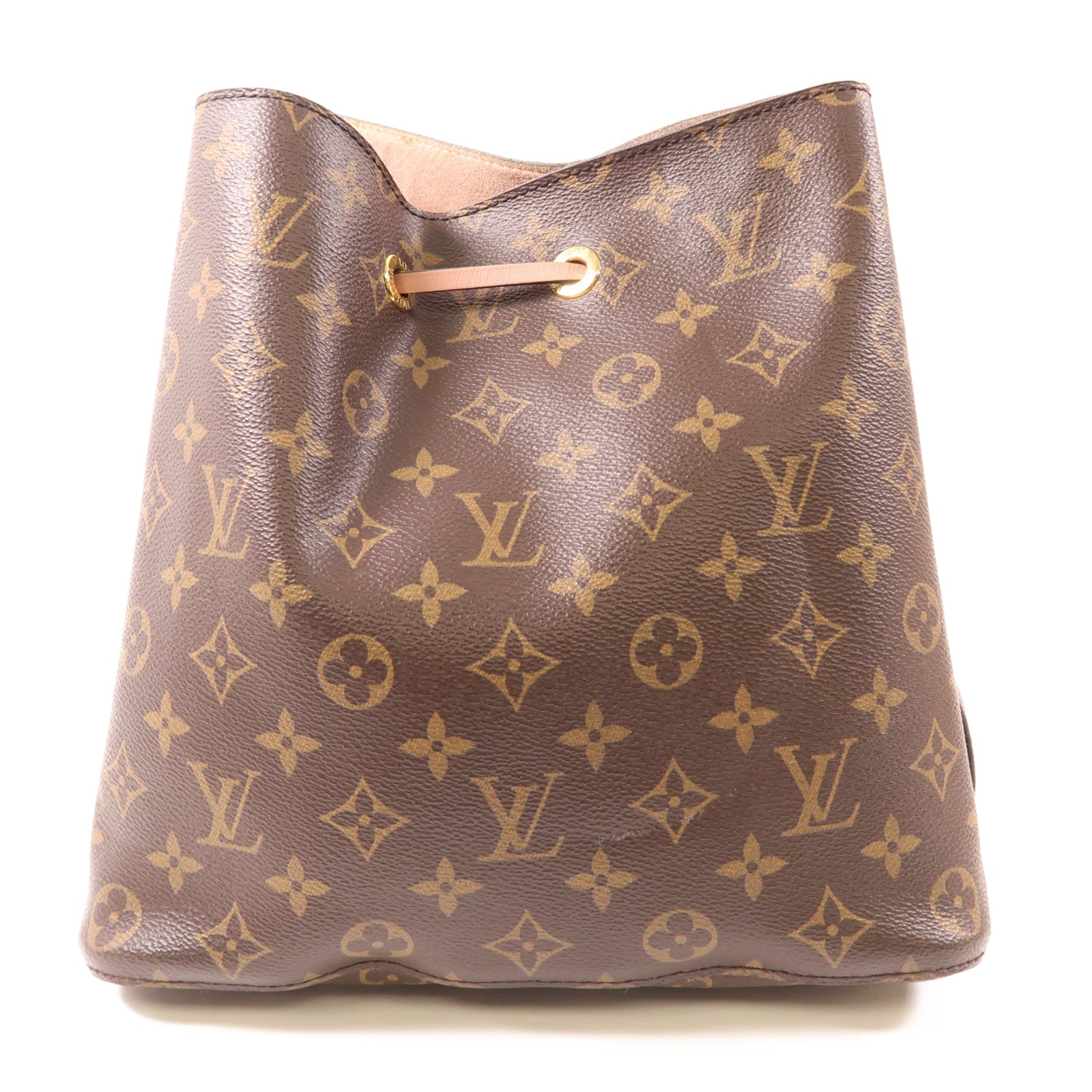 LOUIS VUITTON Monogram Neo Noe金扣手挽肩背兩用袋棕色/粉紅色