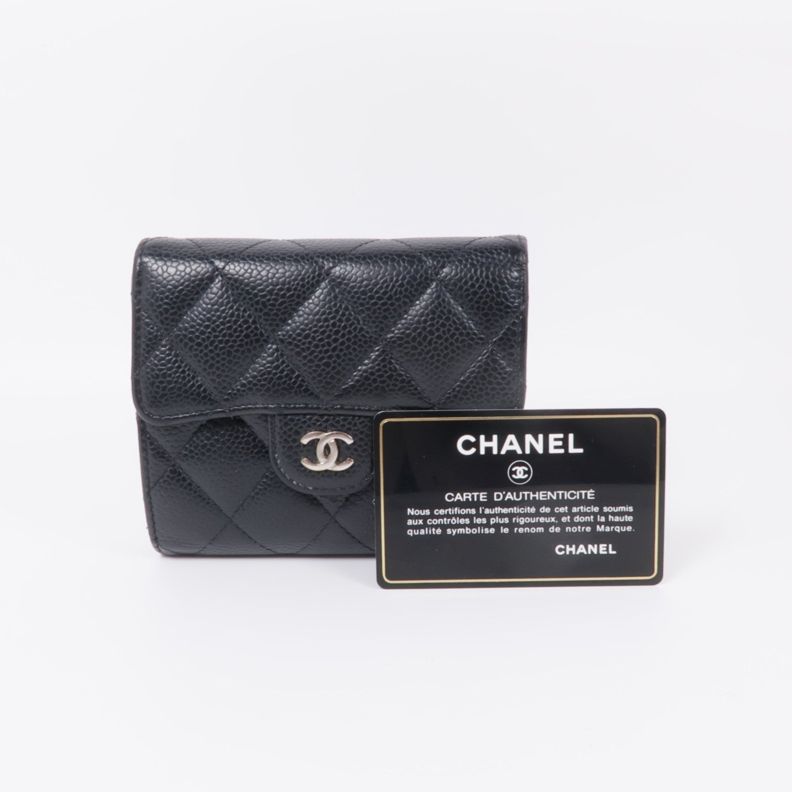 CHANEL 牛皮皮革銀扣Wallet錢包