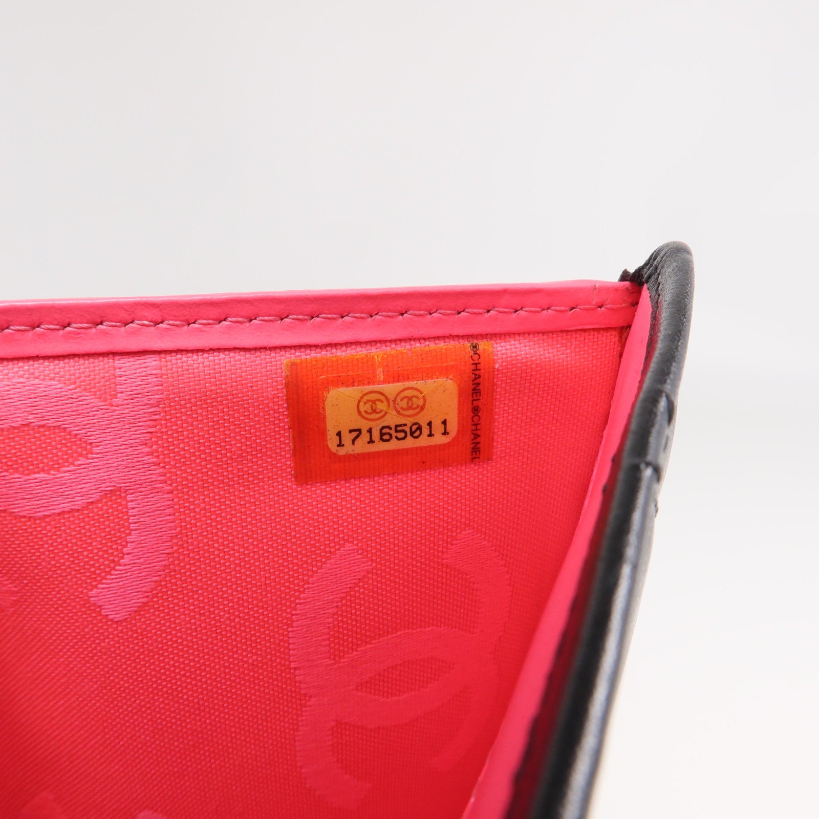 CHANEL 牛皮皮革Cambon Wallet銀扣長錢包