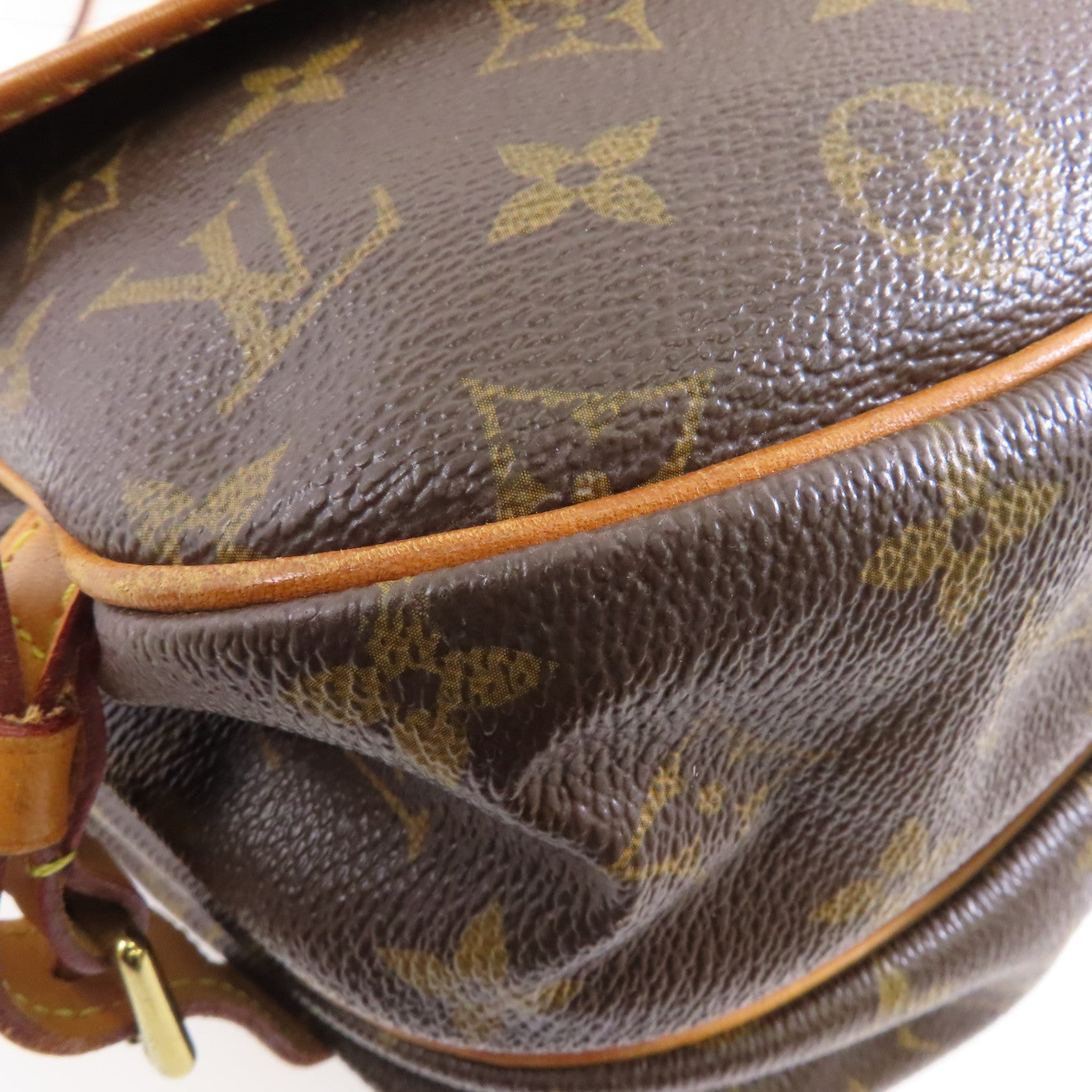 LOUIS VUITTON Monogram Saumur 30金扣肩背袋棕色