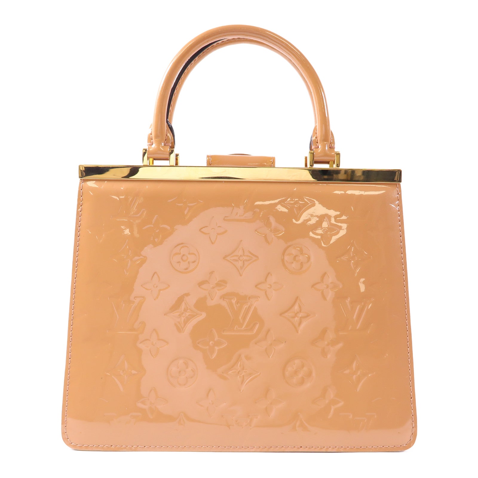 LOUIS VUITTON 漆皮皮革Deesse PM金扣手挽袋