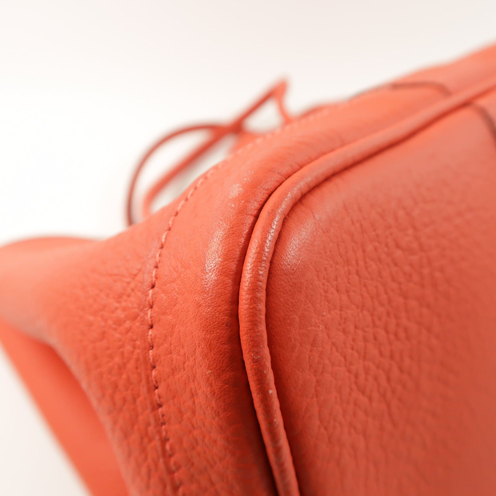 HERMES Negonda皮革Garden Party PM銀扣手挽袋Rouge Pivoine