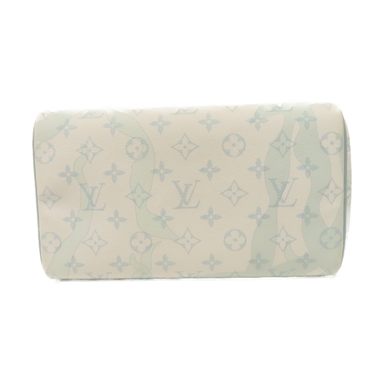 LOUIS VUITTON 【激減優惠】Monogram Aquagarden Dopp Kit銀扣手拿包藍色
