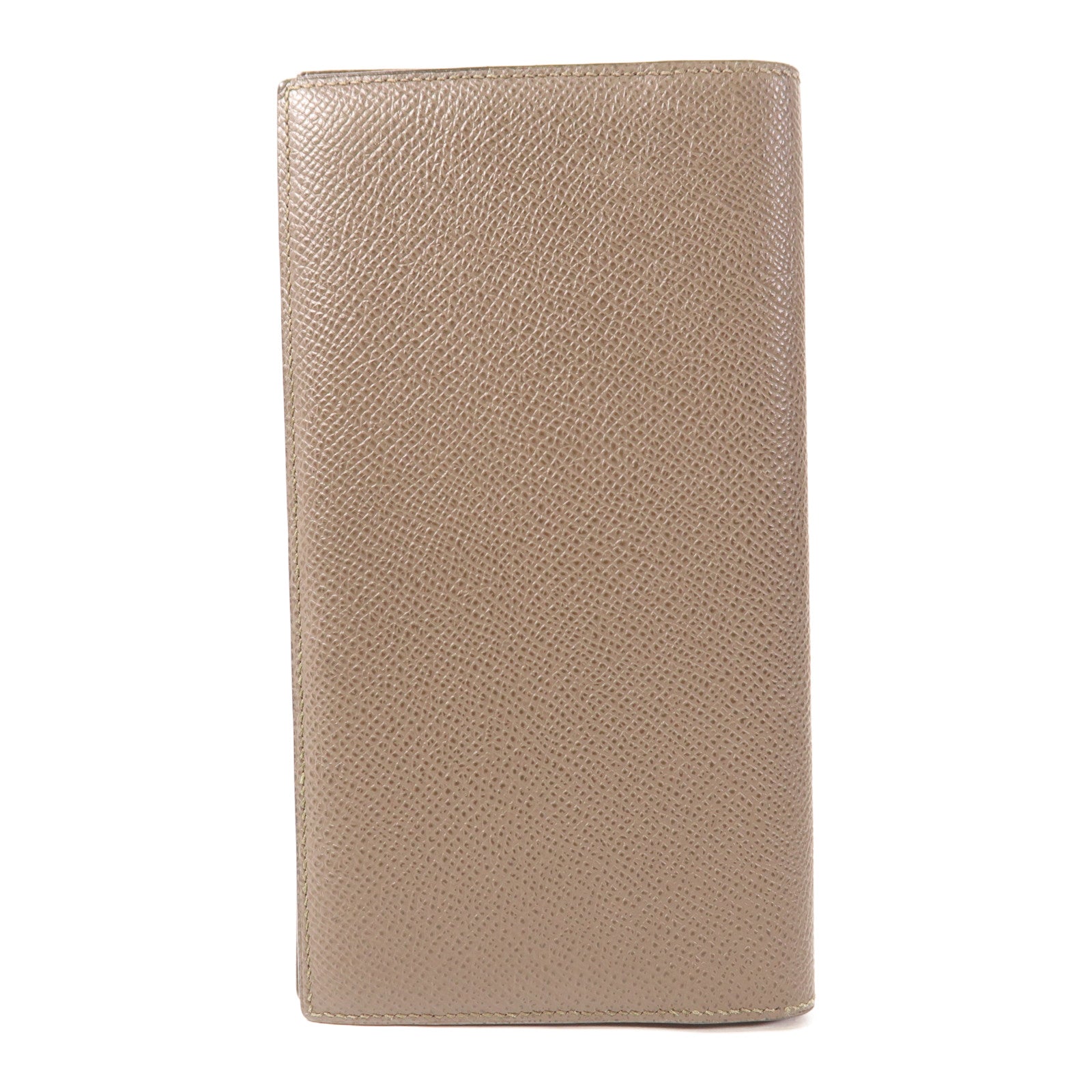 HERMES 【激減優惠】Epsom皮革Fleming Long Wallet長錢包Etoupe大象灰