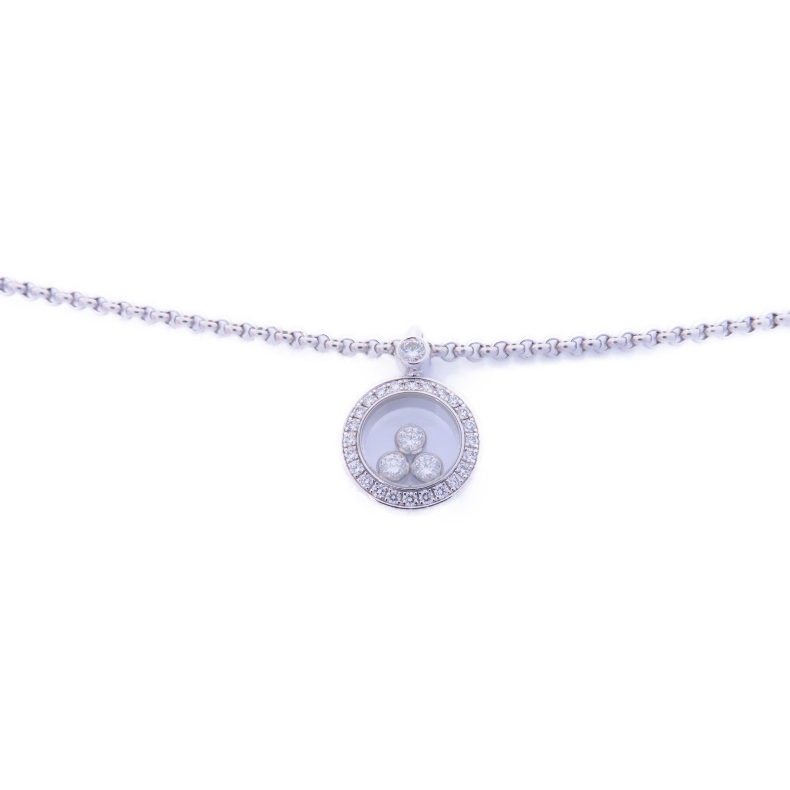 Chopard 18K白金Happy Diamond Icons Pendant Necklace鑽石項鍊