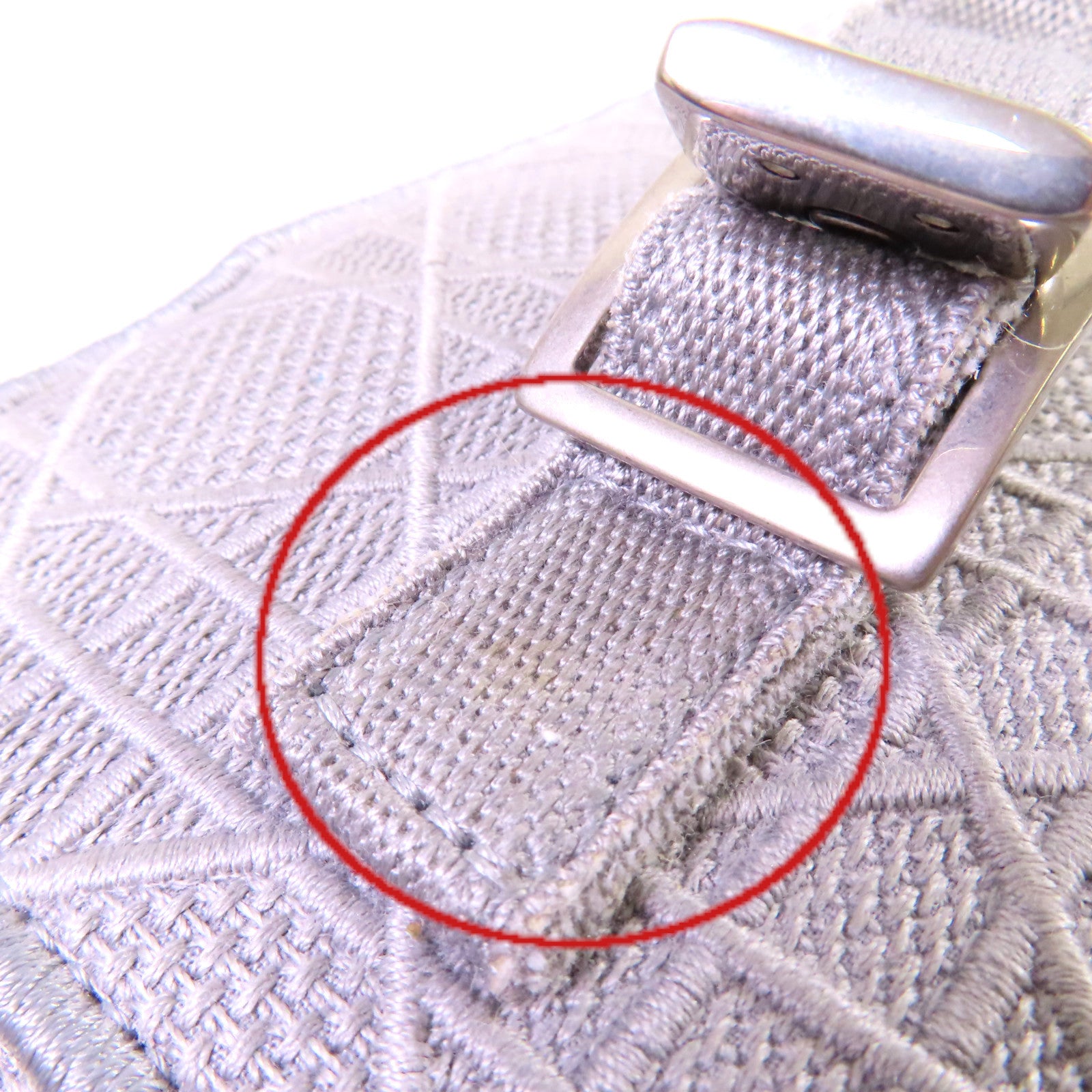 Dior 帆布Vanity Case Bag銀扣手挽袋灰色