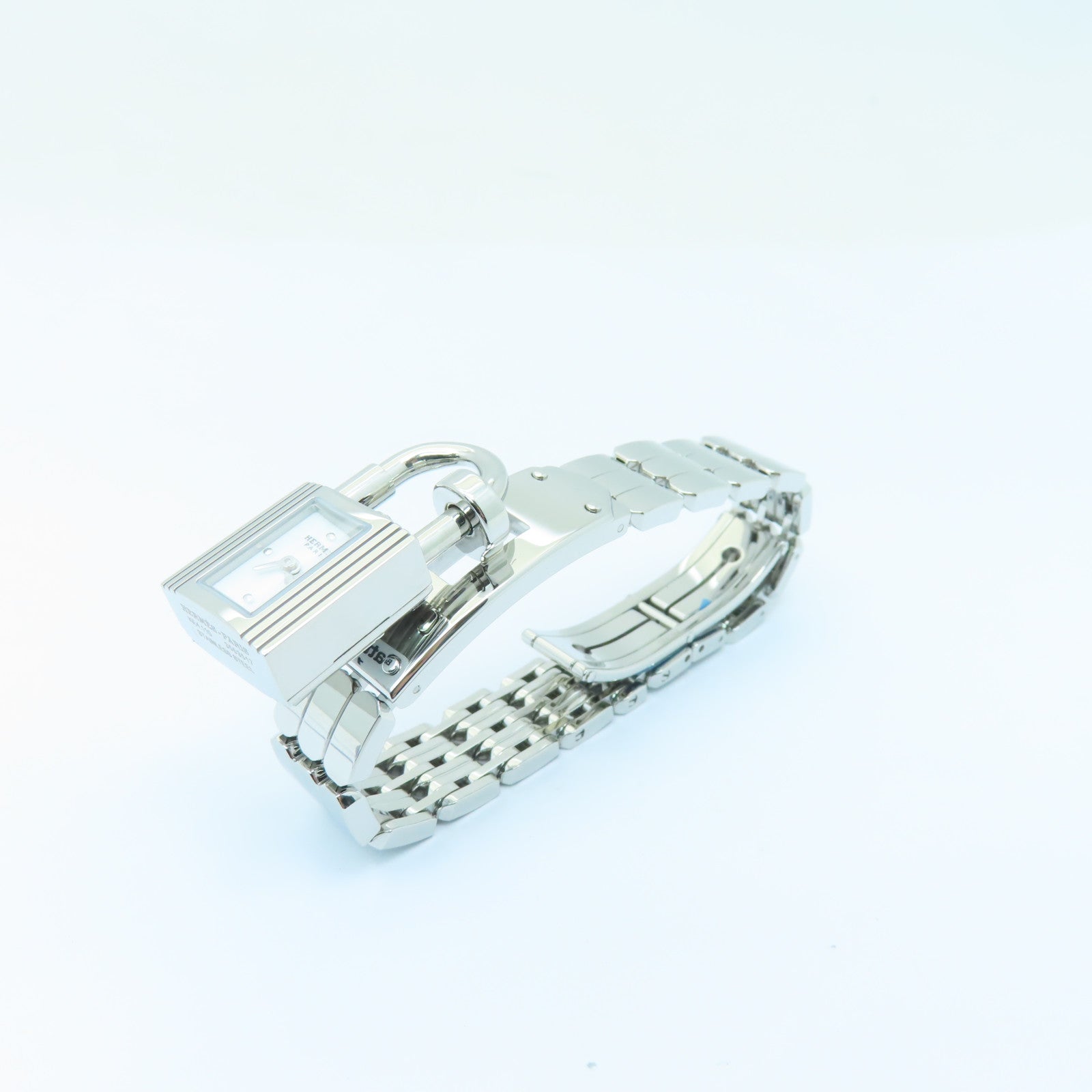 HERMES Kelly Watch Mini不鏽鋼手錶石英機芯白色