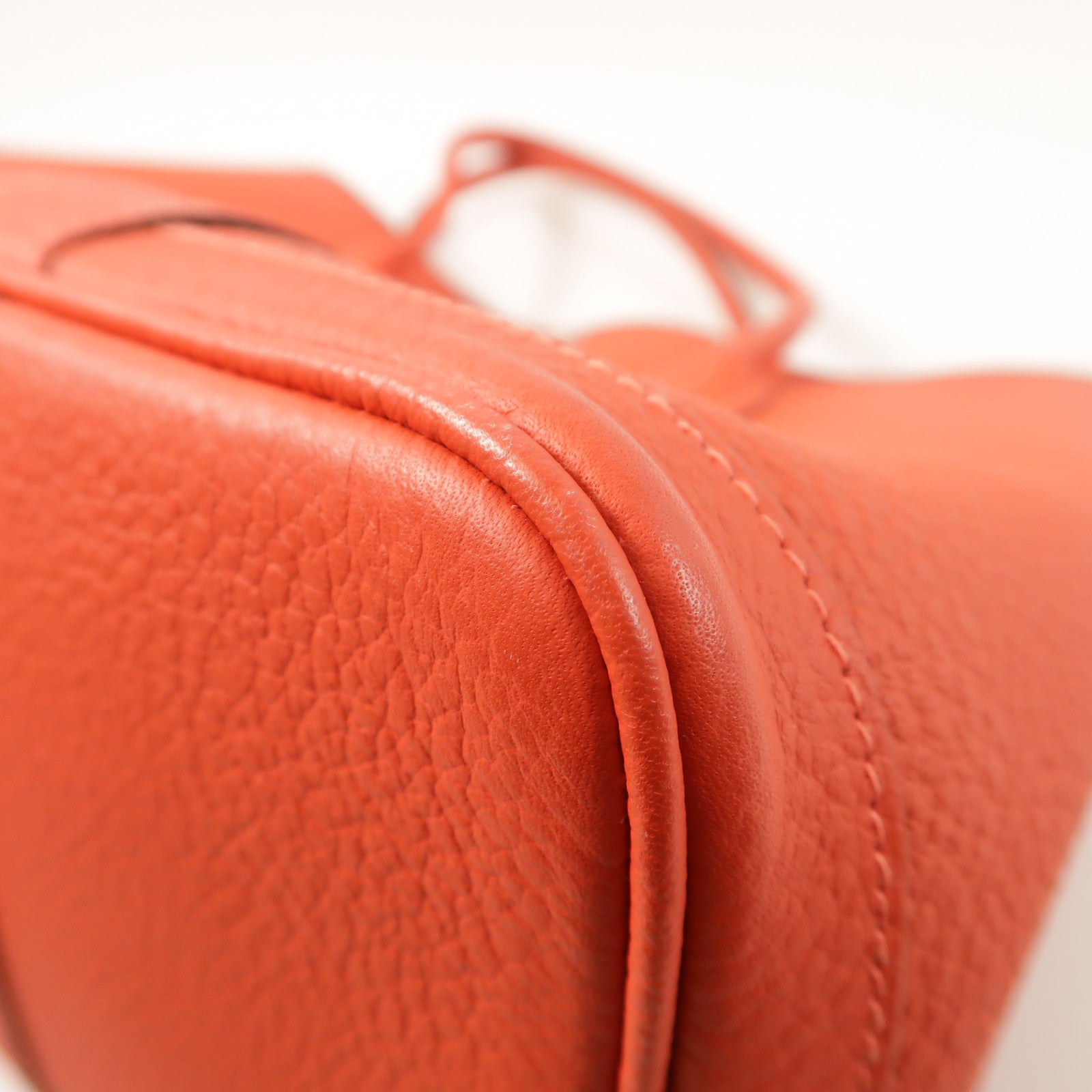 HERMES Negonda皮革Garden Party PM銀扣手挽袋Rouge Pivoine