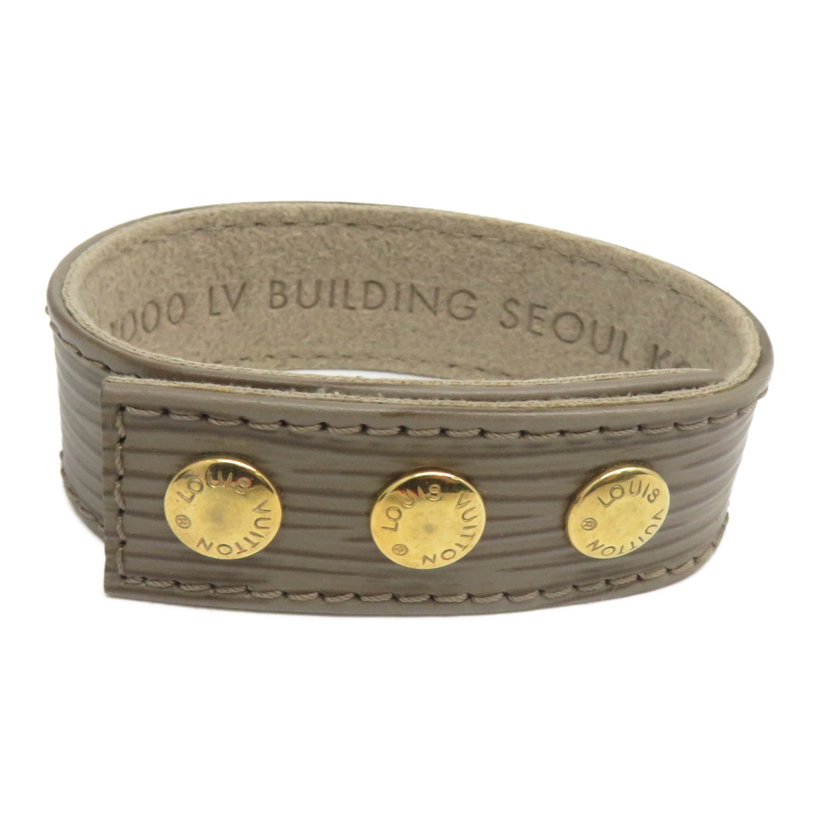 LOUIS VUITTON 【激減優惠】Epi Bracelet金扣手鐲灰色