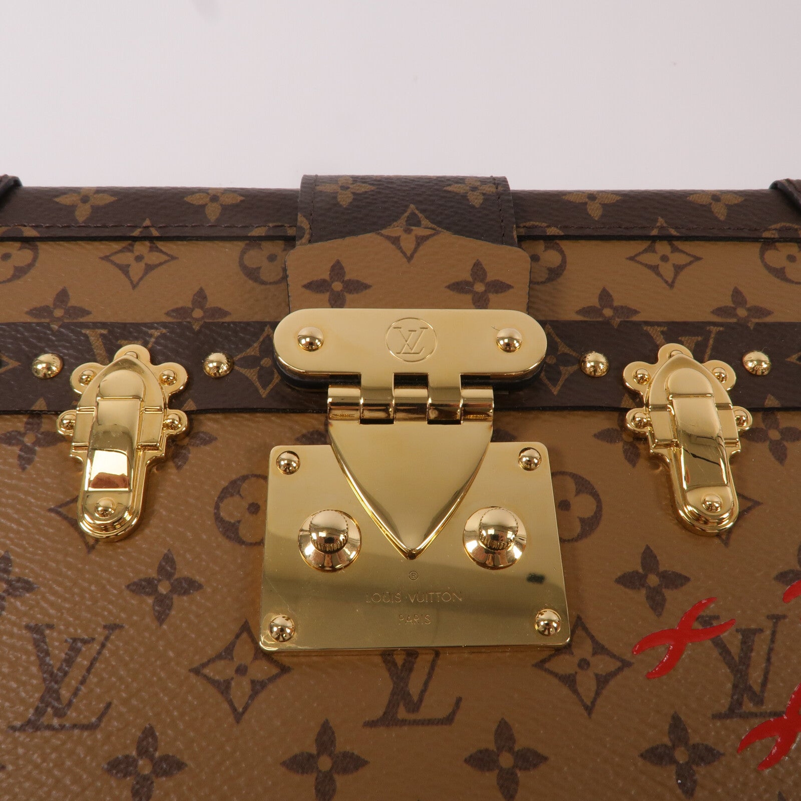LOUIS VUITTON Monogram Reverse Petite Malle肩背袋
