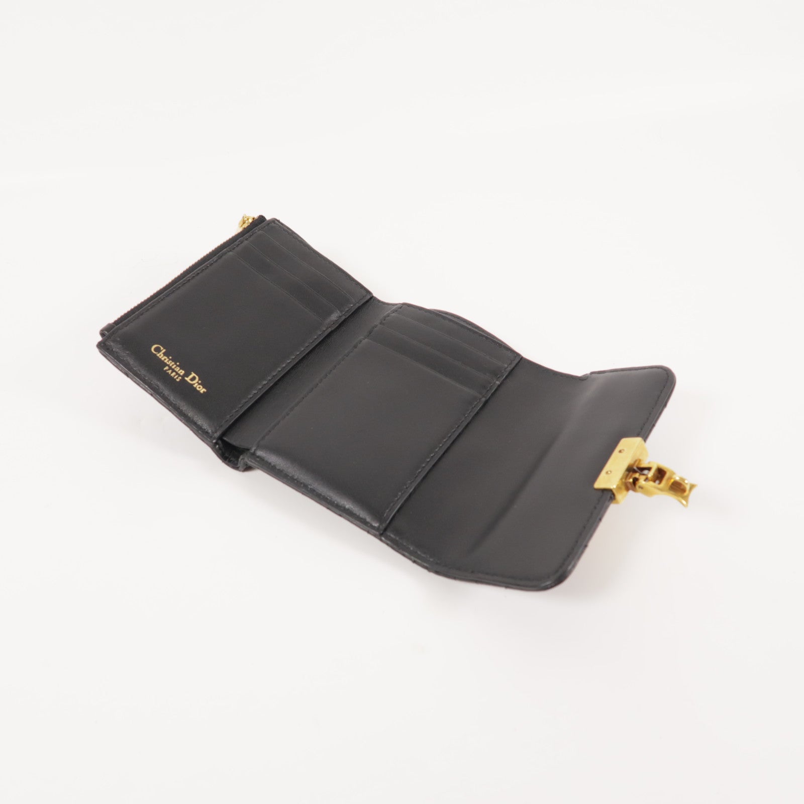 Dior 羊皮皮革Wallet金扣錢包